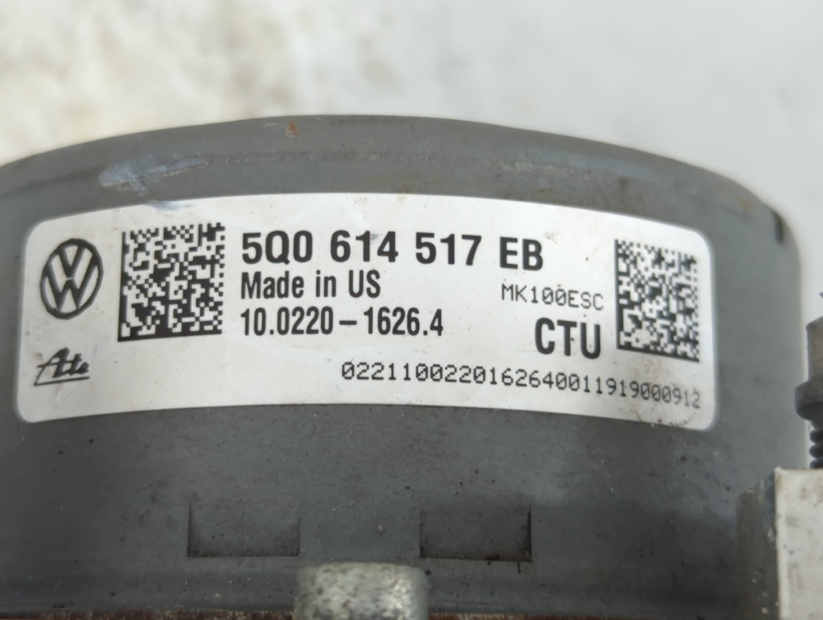 2019 Volkswagen Jetta Anti-Lock Brake ABS Pump Module Actuator OEM P/N:5Q0 614 517 EB Fits OEM Used Auto Parts - Oemusedauto
