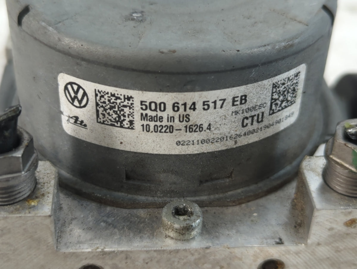 2019 Volkswagen Jetta Anti-Lock Brake ABS Pump Module Actuator OEM P/N:5Q0 614 517 EB Fits OEM Used Auto Parts - Oemusedauto