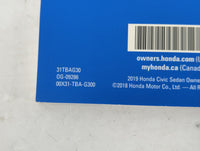 2019 Volkswagen Sedan Owners Manual Book Guide P/N:00X31-TBA-G300 OEM Used Auto Parts - Oemusedautoparts1.com