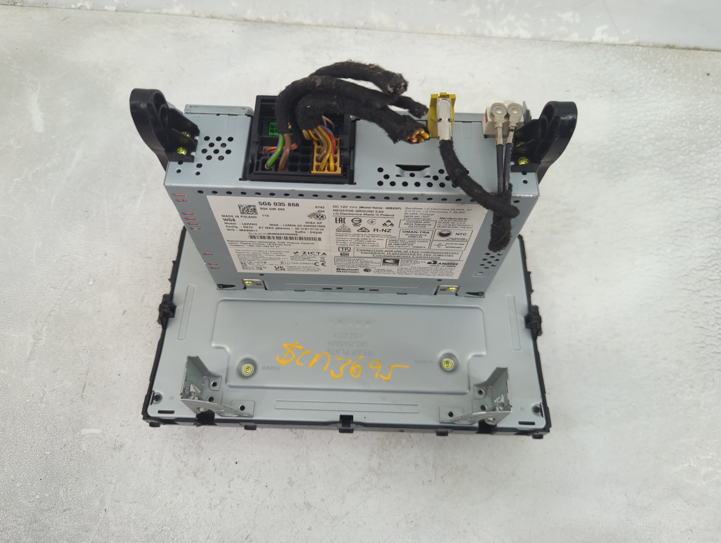 2018-2020 Volkswagen Tiguan Radio AM FM Cd Player Receiver Replacement P/N:5G6035868 5G6 035 868, L62VW2 Fits Fits 2018 2019