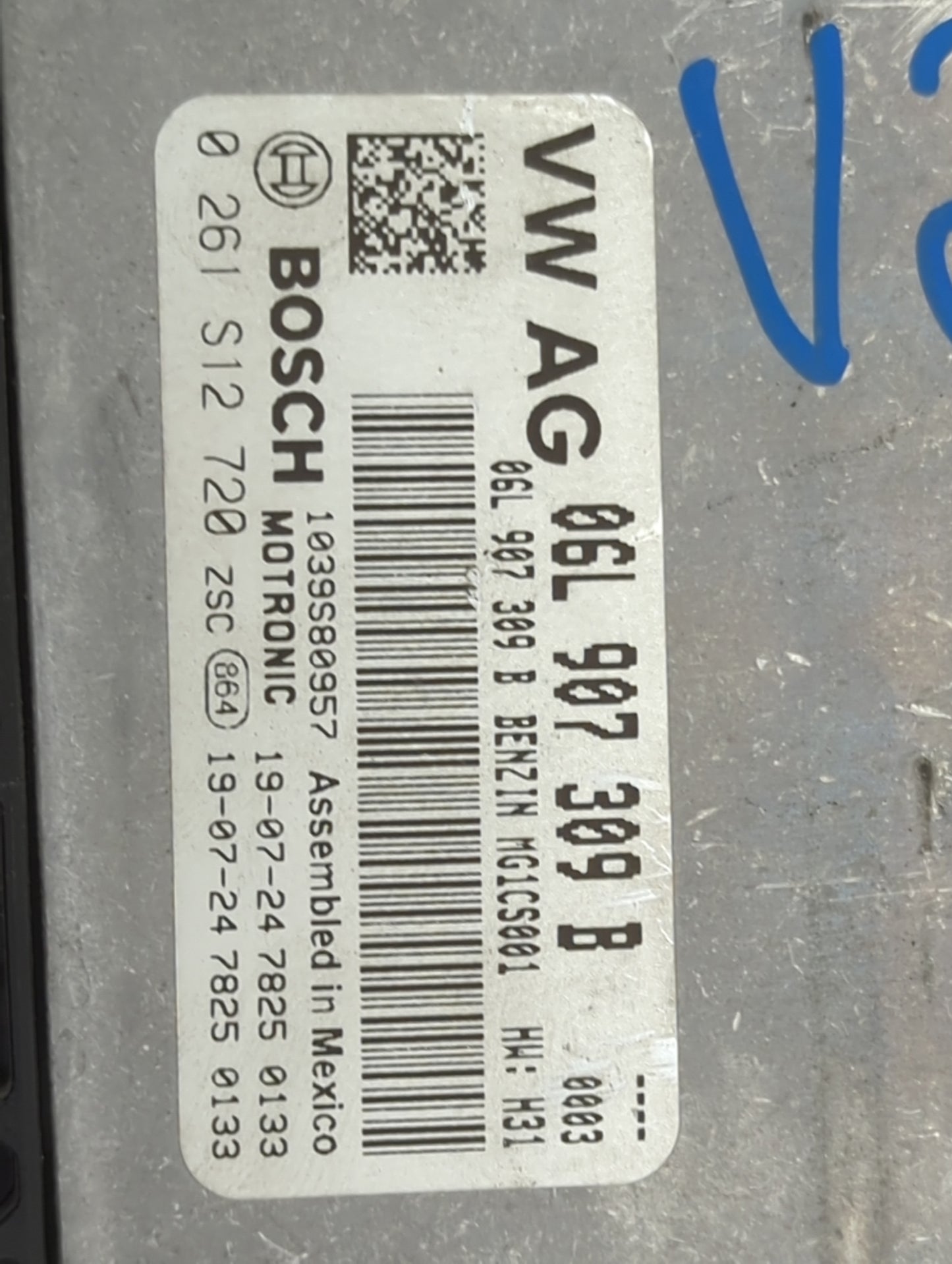 2018-2020 Volkswagen Tiguan PCM Engine Control Computer ECU ECM PCU OEM P/N:06L907309B 0261S12720 Fits Fits 2018 2019 2020 O