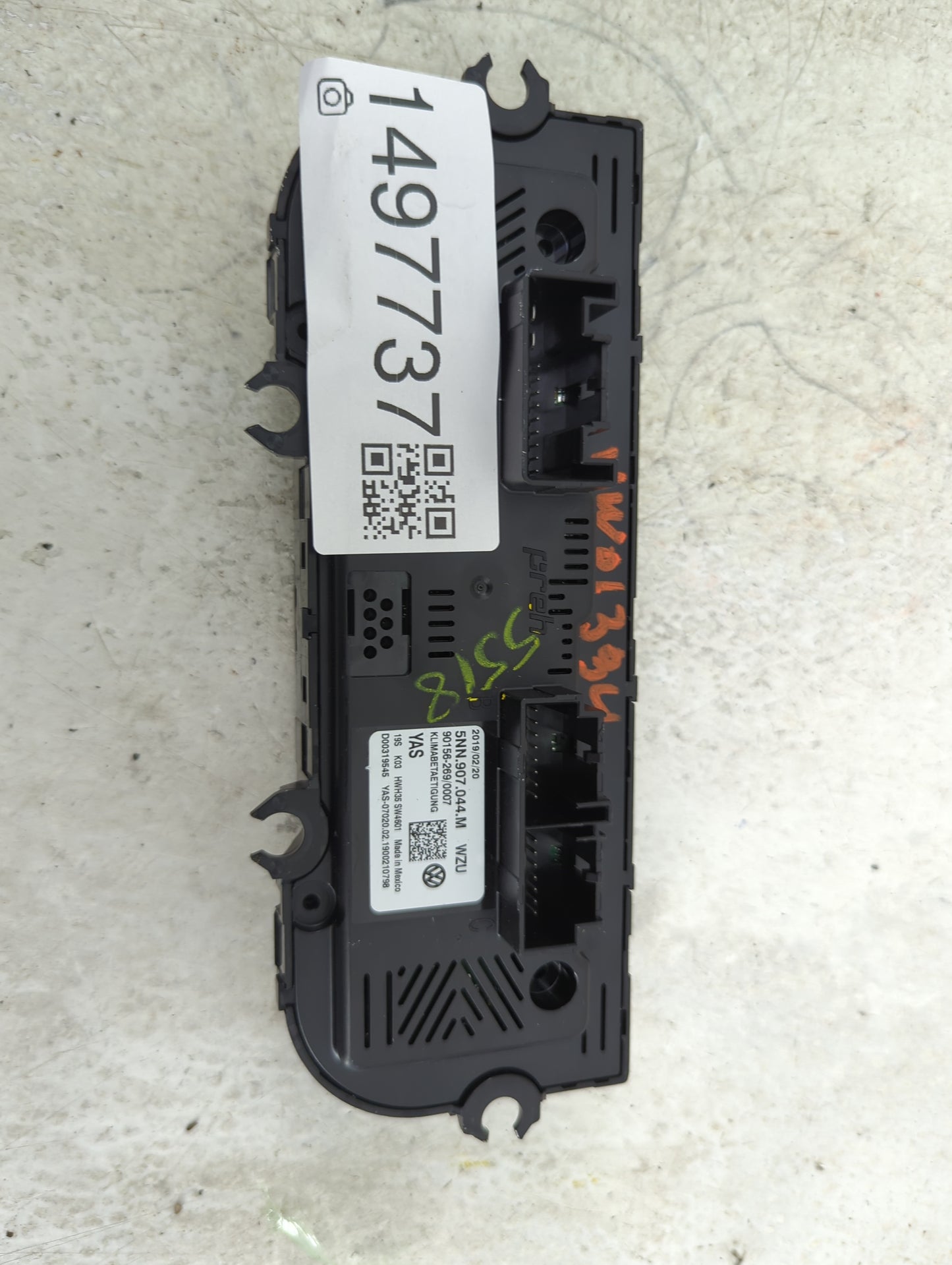 2019-2020 Volkswagen Tiguan Climate Control Module Temperature AC/Heater Replacement P/N:5NN907044M 5NN.907.044.M Fits OEM U