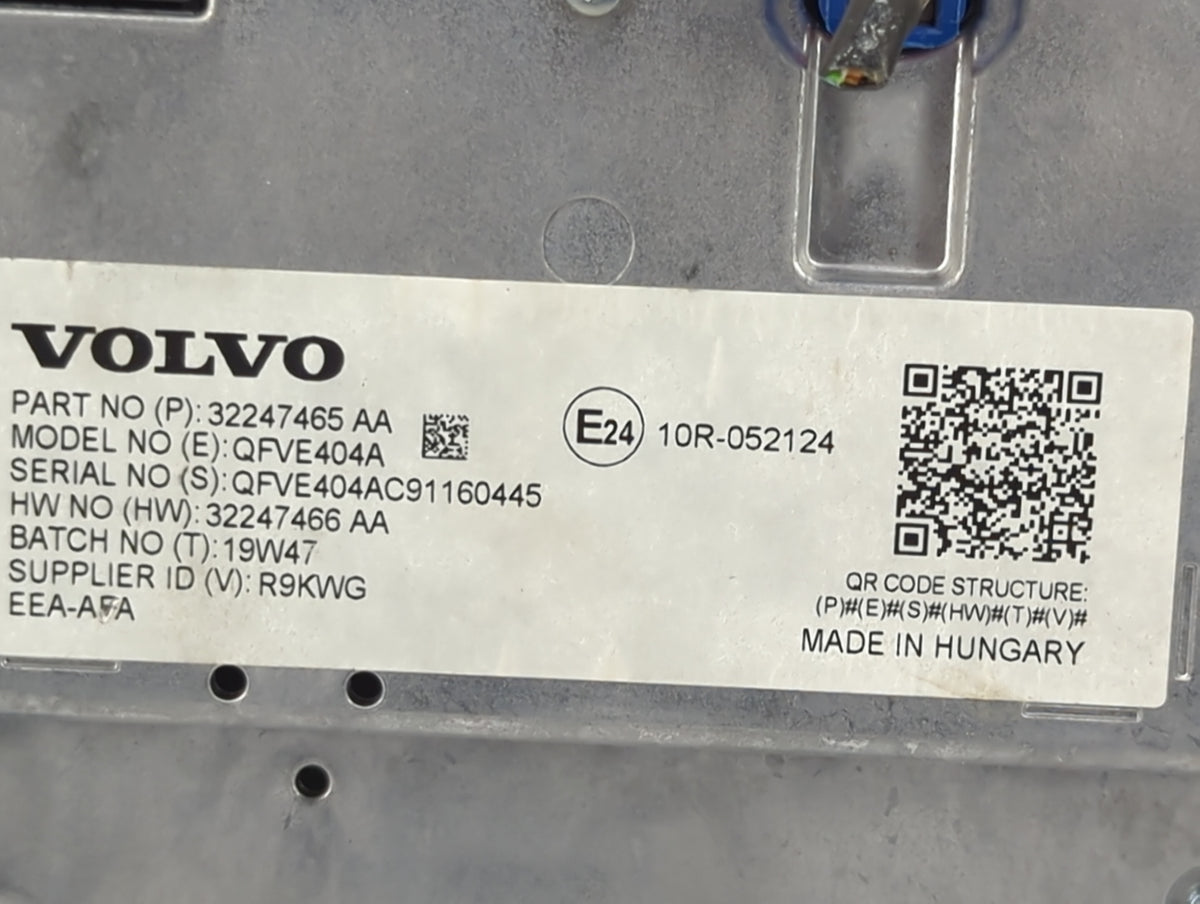 2019-2020 Volvo S60 Information Radio Display Screen - Oemusedautoparts1.com