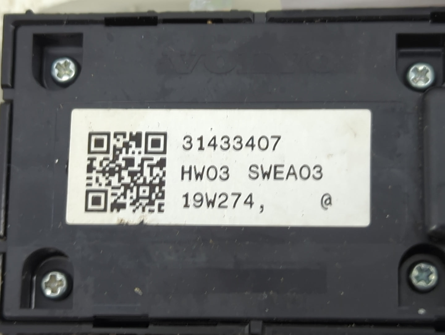 2019-2020 Volvo S60 Master Power Window Switch Replacement Driver Side Left P/N:31433407 HW03 SWEA03 Fits Fits 2018 2019 202