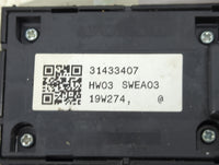 2019-2020 Volvo S60 Master Power Window Switch Replacement Driver Side Left P/N:31433407 HW03 SWEA03 Fits Fits 2018 2019 202