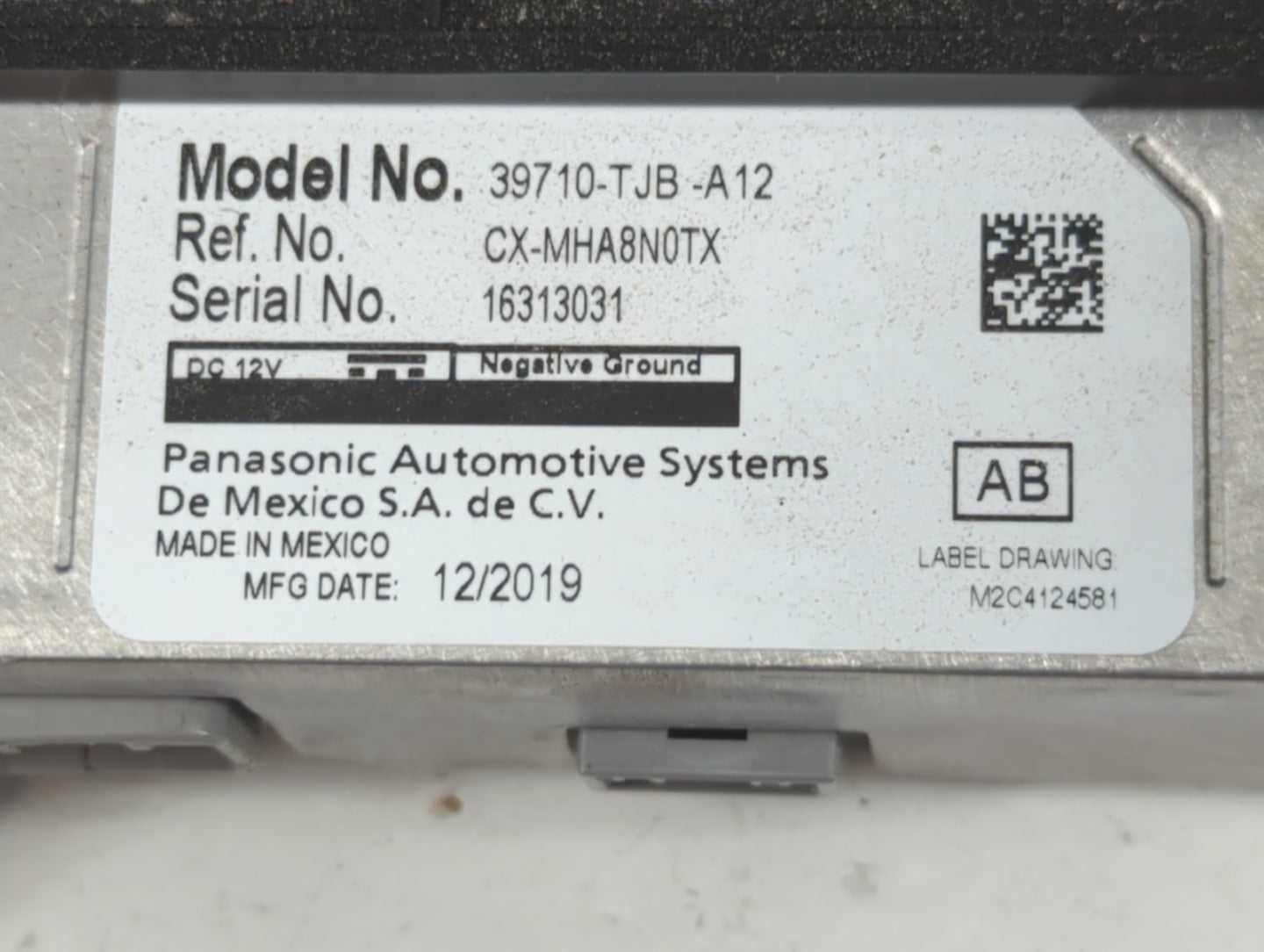 2020 Acura Rdx Radio AM FM Cd Player Receiver Replacement P/N:39710-TJB-A12 Fits OEM Used Auto Parts - Oemusedautoparts1.com