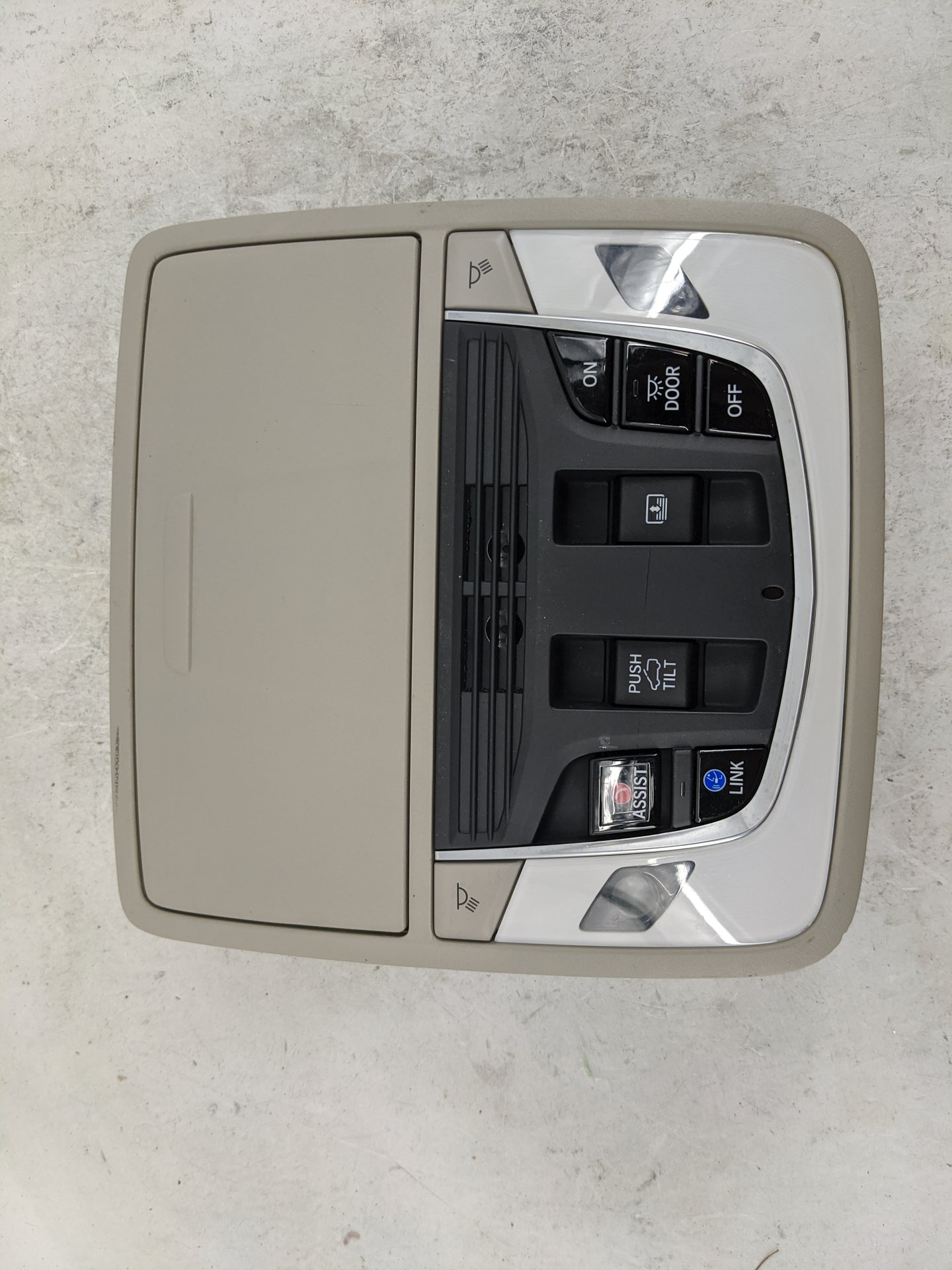 2019-2022 Acura Rdx Overhead Console W/rear Climate Control Tan - Oemusedautoparts1.com