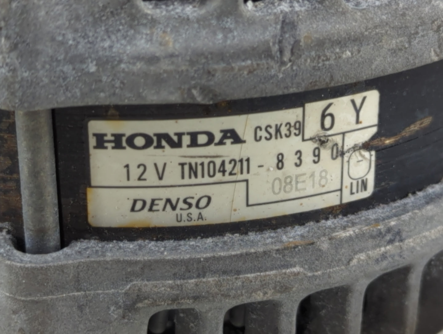 2015-2020 Acura Tlx Alternator Replacement Generator Charging Assembly Engine OEM P/N:TN104211-8390 Fits OEM Used Auto Parts