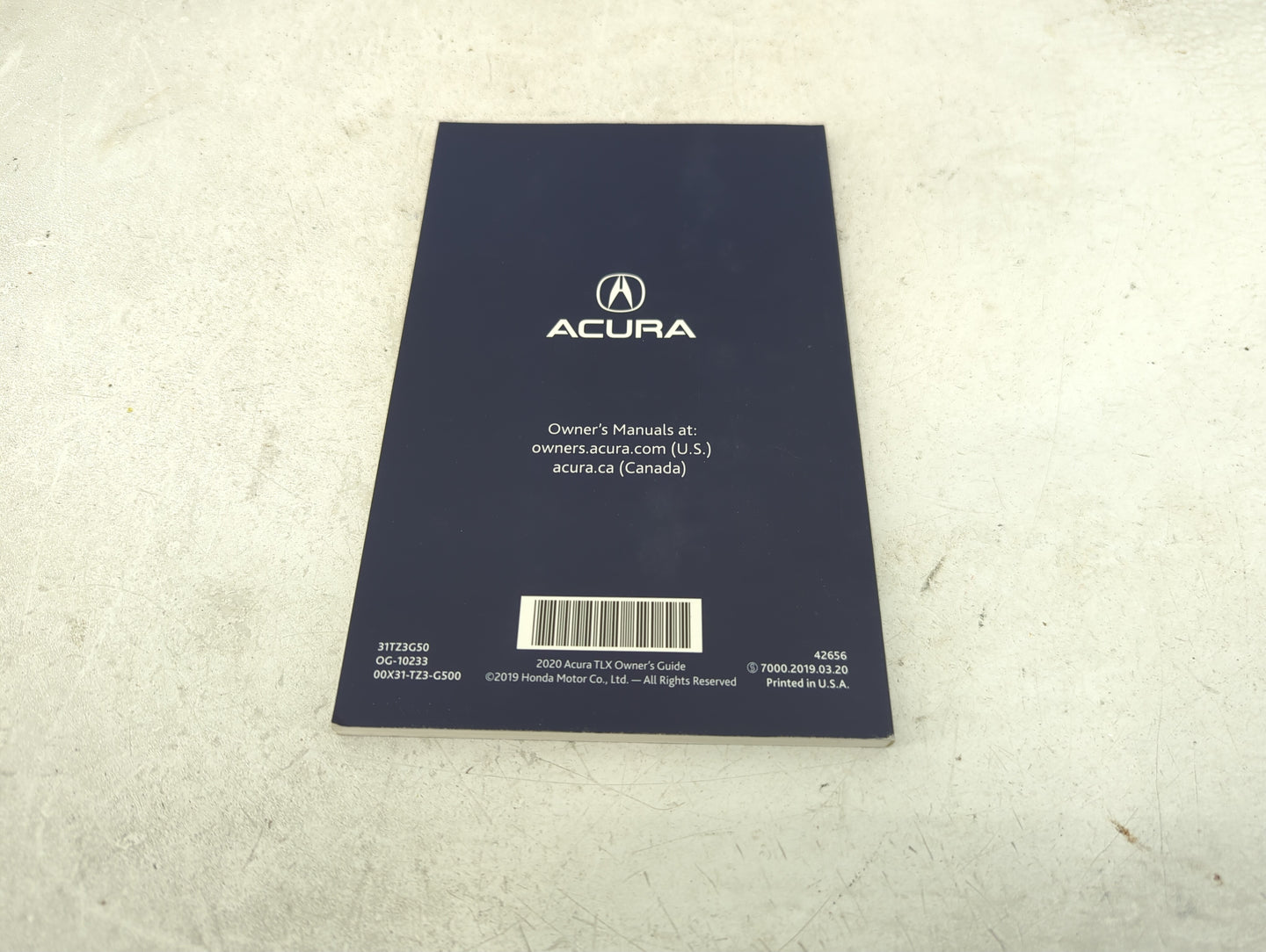 2020 Acura Tlx Owners Manual Book Guide OEM Used Auto Parts - Oemusedautoparts1.com
