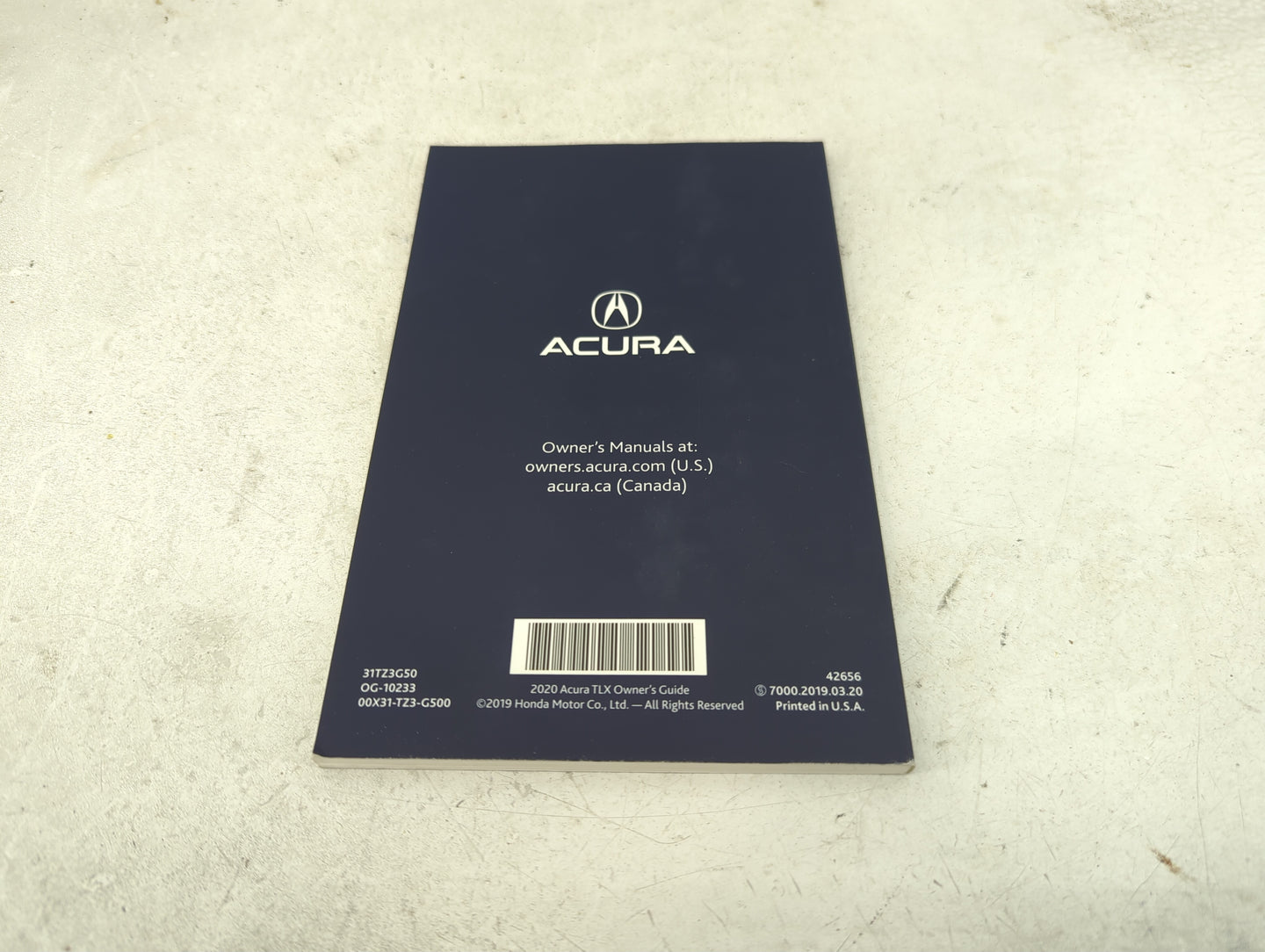 2020 Acura Tlx Owners Manual Book Guide OEM Used Auto Parts - Oemusedautoparts1.com
