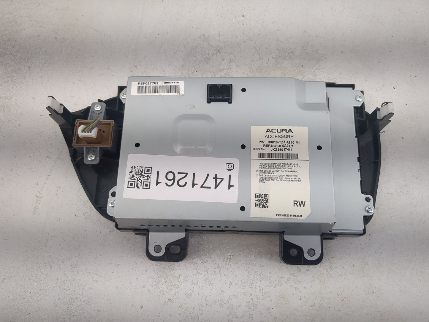 2019-2020 Acura Tlx Information Display Screen 1471261 - Oemusedautoparts1.com