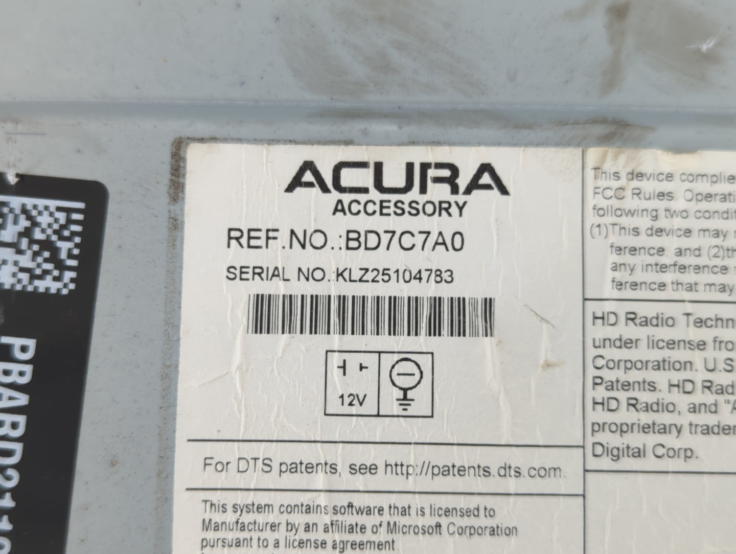 Acura Tlx Am Fm Cd Player Radio Receiver - Oemusedautoparts1.com