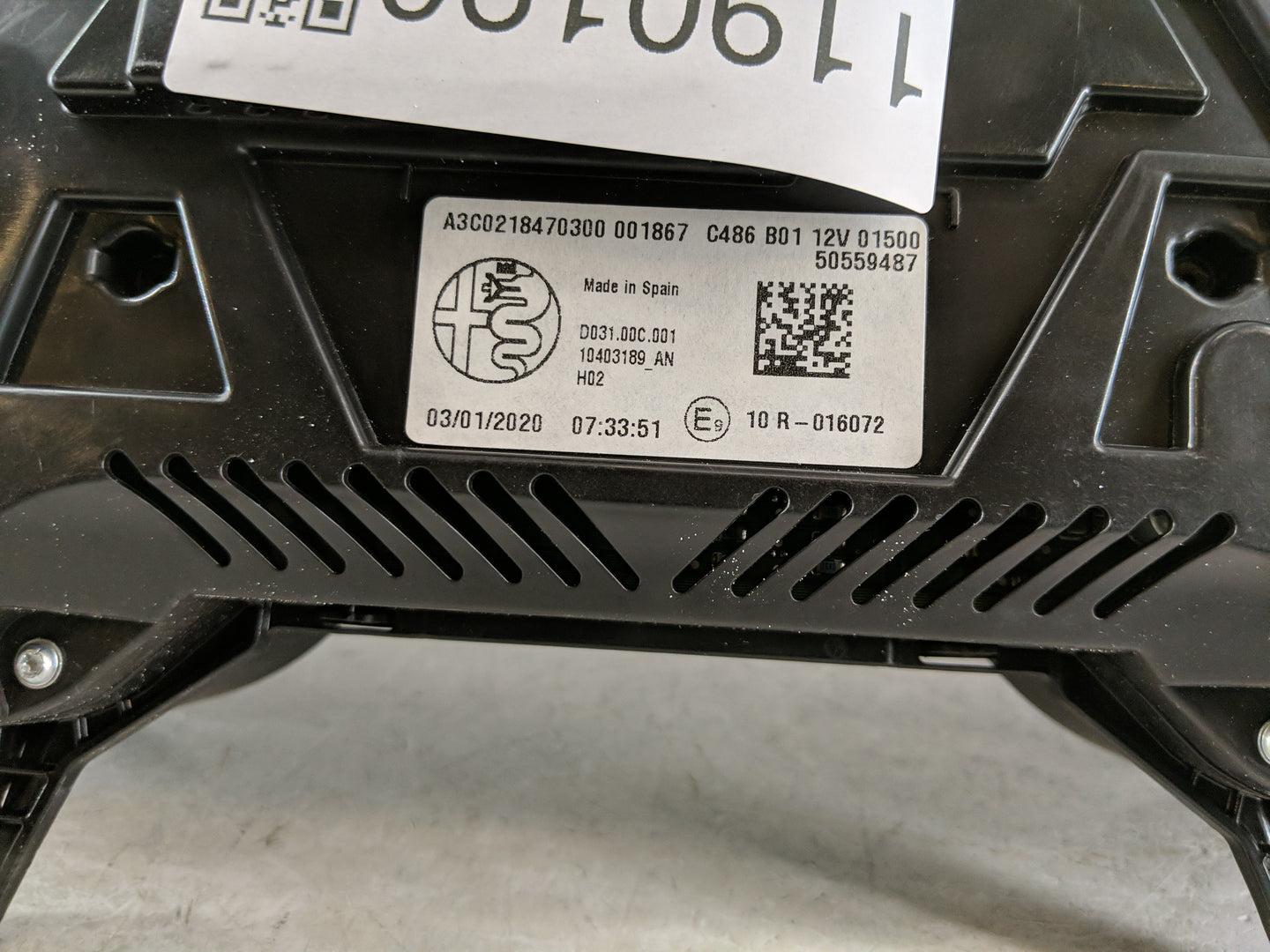 2020 Alfa Romeo Giulia Instrument Cluster Speedometer Gauges P/N:A3C0218470300 Fits OEM Used Auto Parts - Oemusedautoparts1.