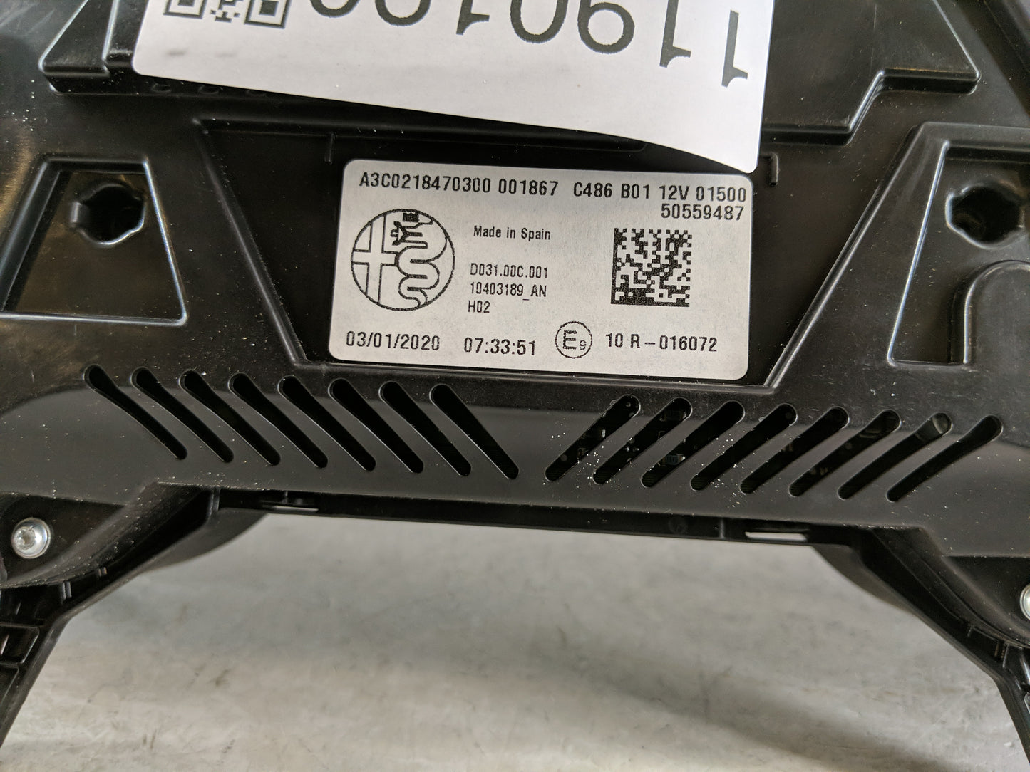 2020 Alfa Romeo Giulia Instrument Cluster Speedometer Gauges P/N:A3C0218470300 Fits OEM Used Auto Parts - Oemusedautoparts1.