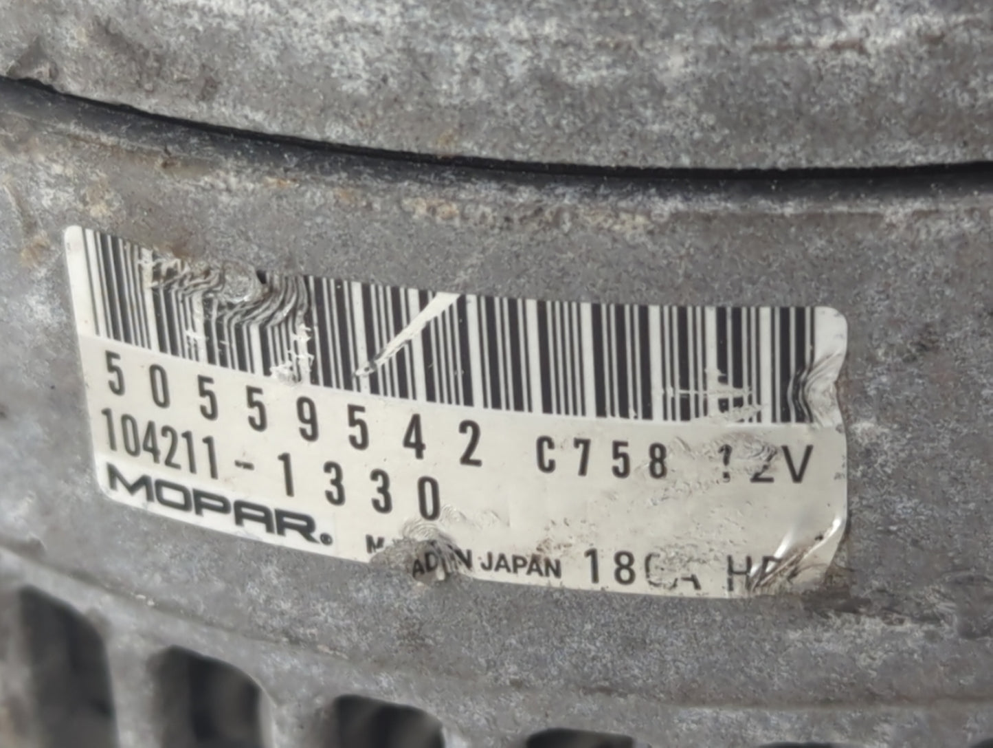 2020 Alfa Romeo Stelvio Alternator Replacement Generator Charging Assembly Engine OEM P/N:50559542 Fits Fits 2017 OEM Used A