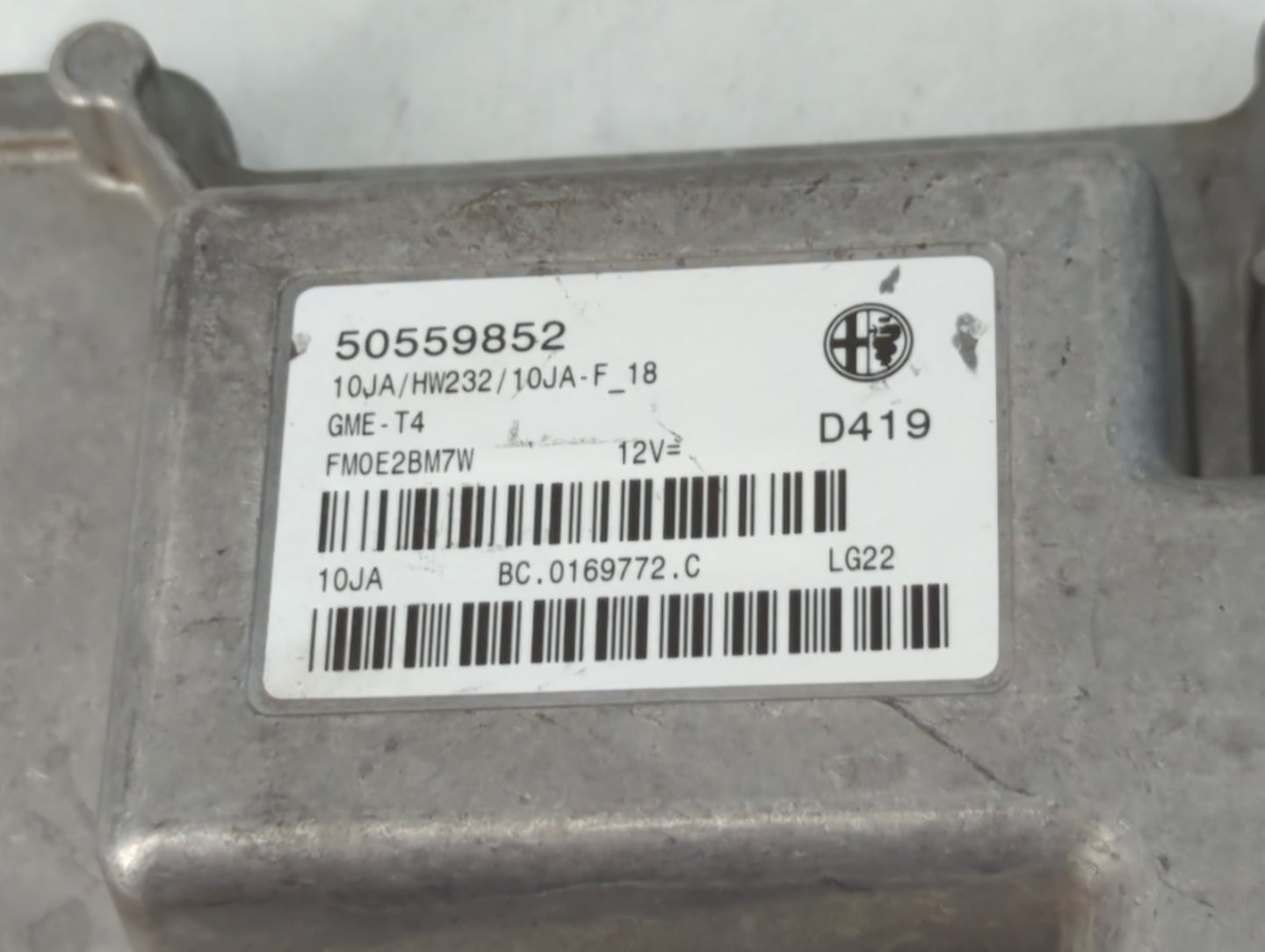 2020 Alfa Romeo Stelvio PCM Engine Control Computer ECU ECM PCU OEM P/N:50559852 Fits OEM Used Auto Parts - Oemusedautoparts