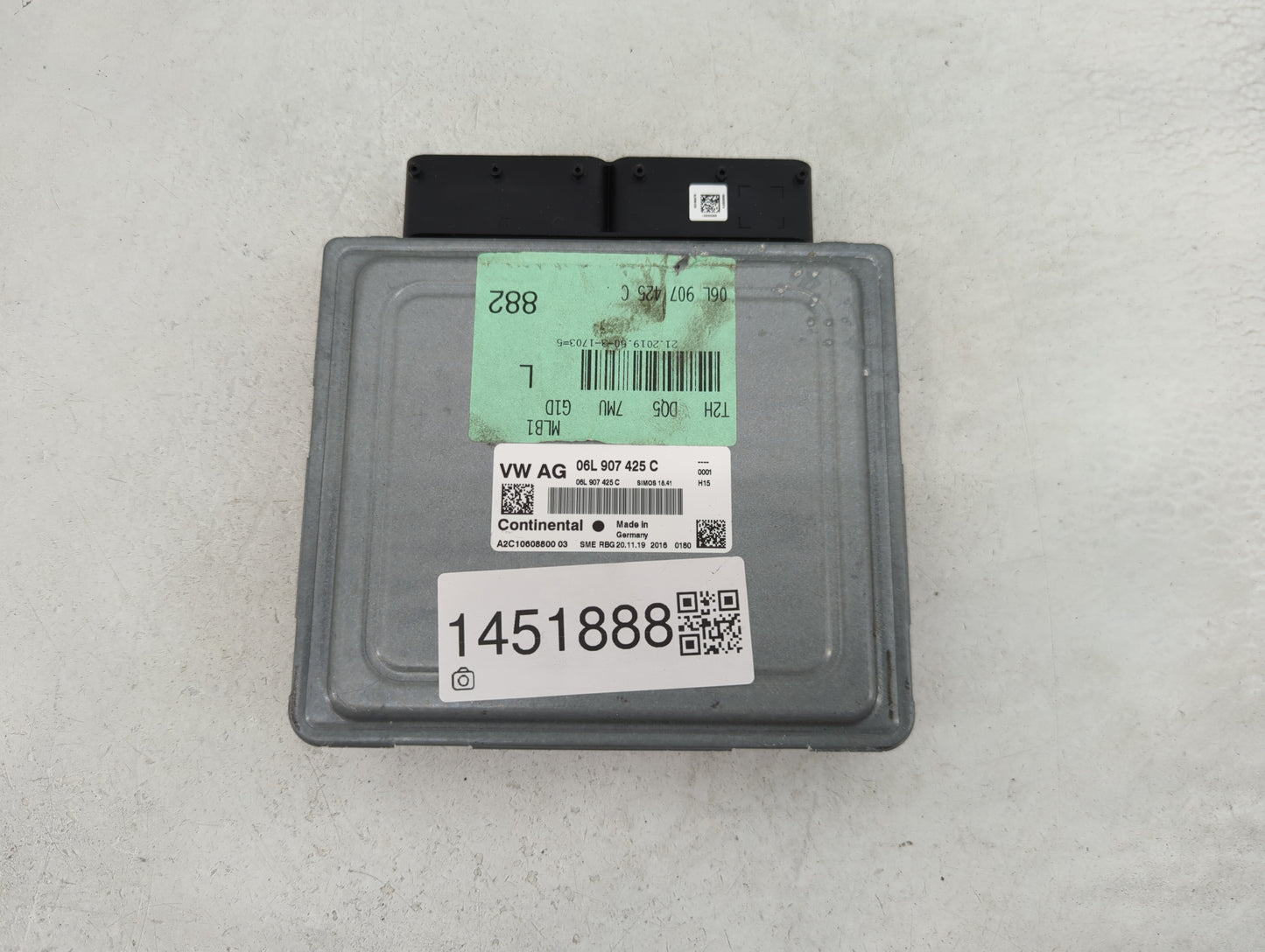 2020 Audi A5 PCM Engine Control Computer ECU ECM PCU OEM P/N:06L 907 425 C Fits OEM Used Auto Parts - Oemusedautoparts1.com