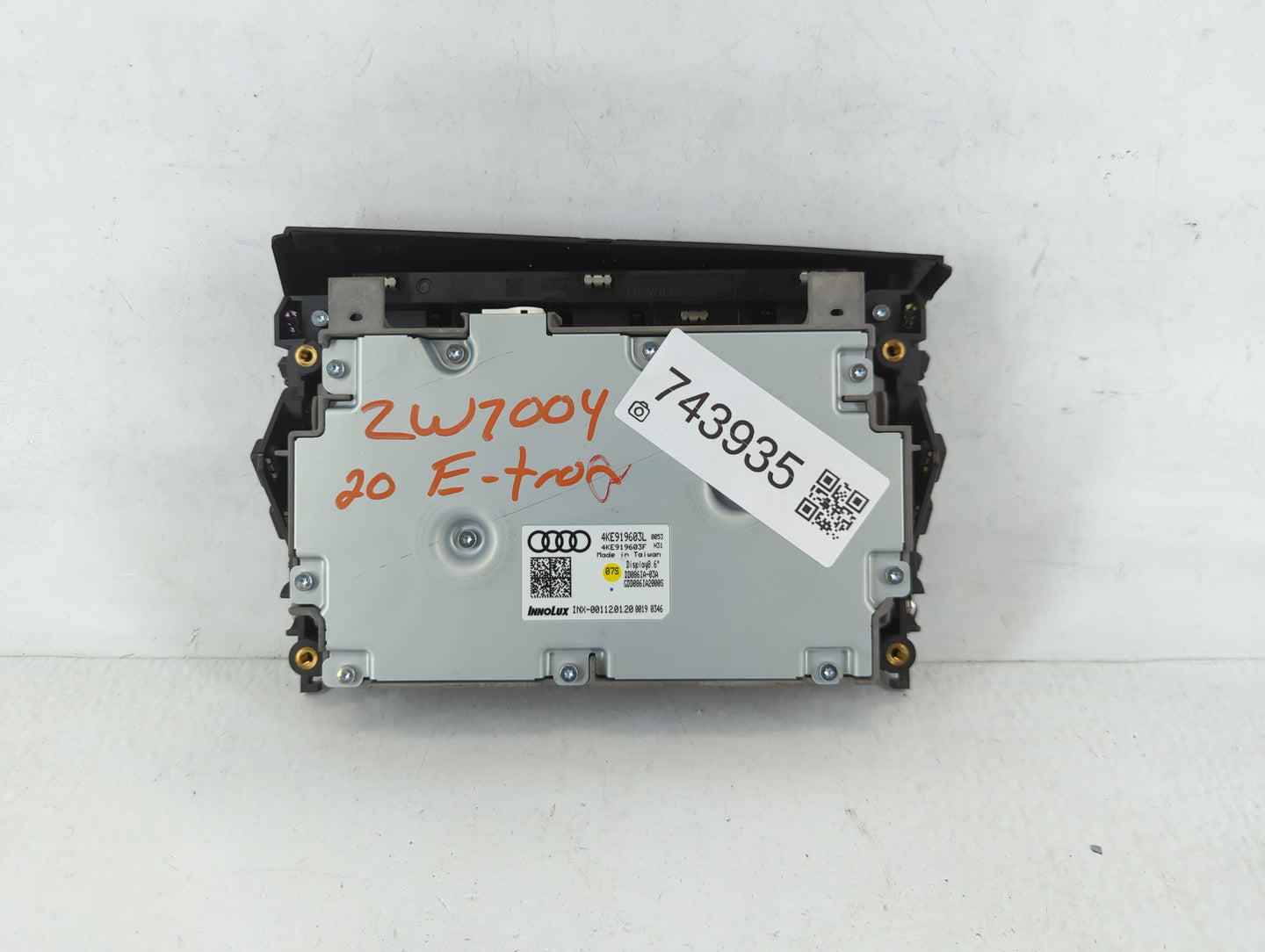 2020 Audi E-Tron Sportback Climate Control Module Temperature AC/Heater Replacement P/N:4KE919603F 4KE919603L Fits OEM Used 