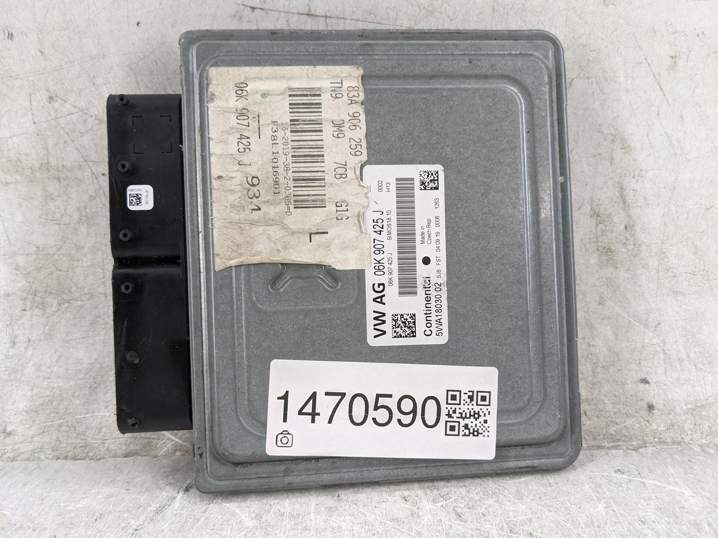 2019-2020 Audi Q3 PCM Engine Control Computer ECU ECM PCU OEM P/N:06K907425J 5WA18030 02, SIMOS18.10 Fits Fits 2019 2020 OEM