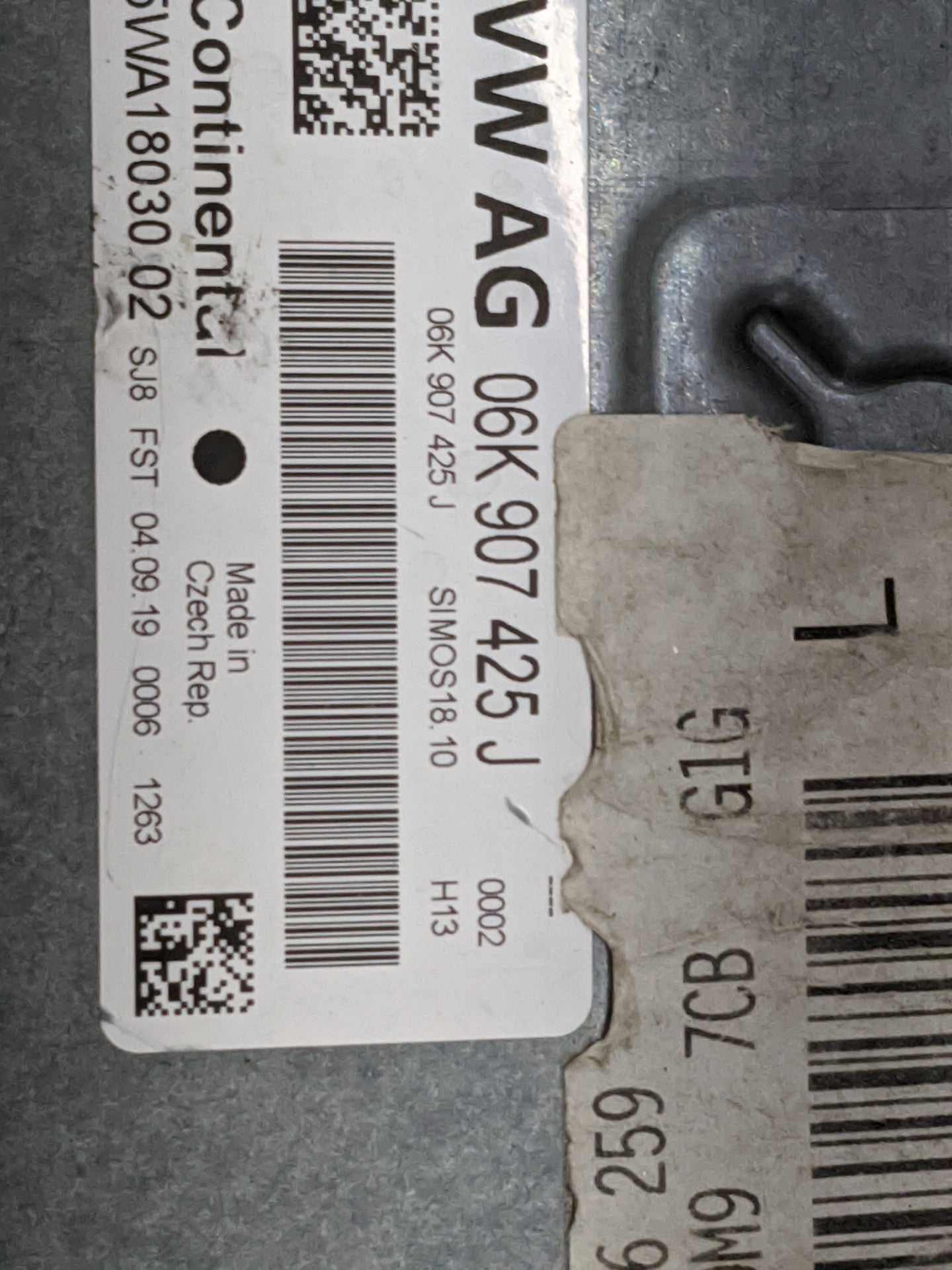 2019-2020 Audi Q3 PCM Engine Control Computer ECU ECM PCU OEM P/N:06K907425J 5WA18030 02, SIMOS18.10 Fits Fits 2019 2020 OEM