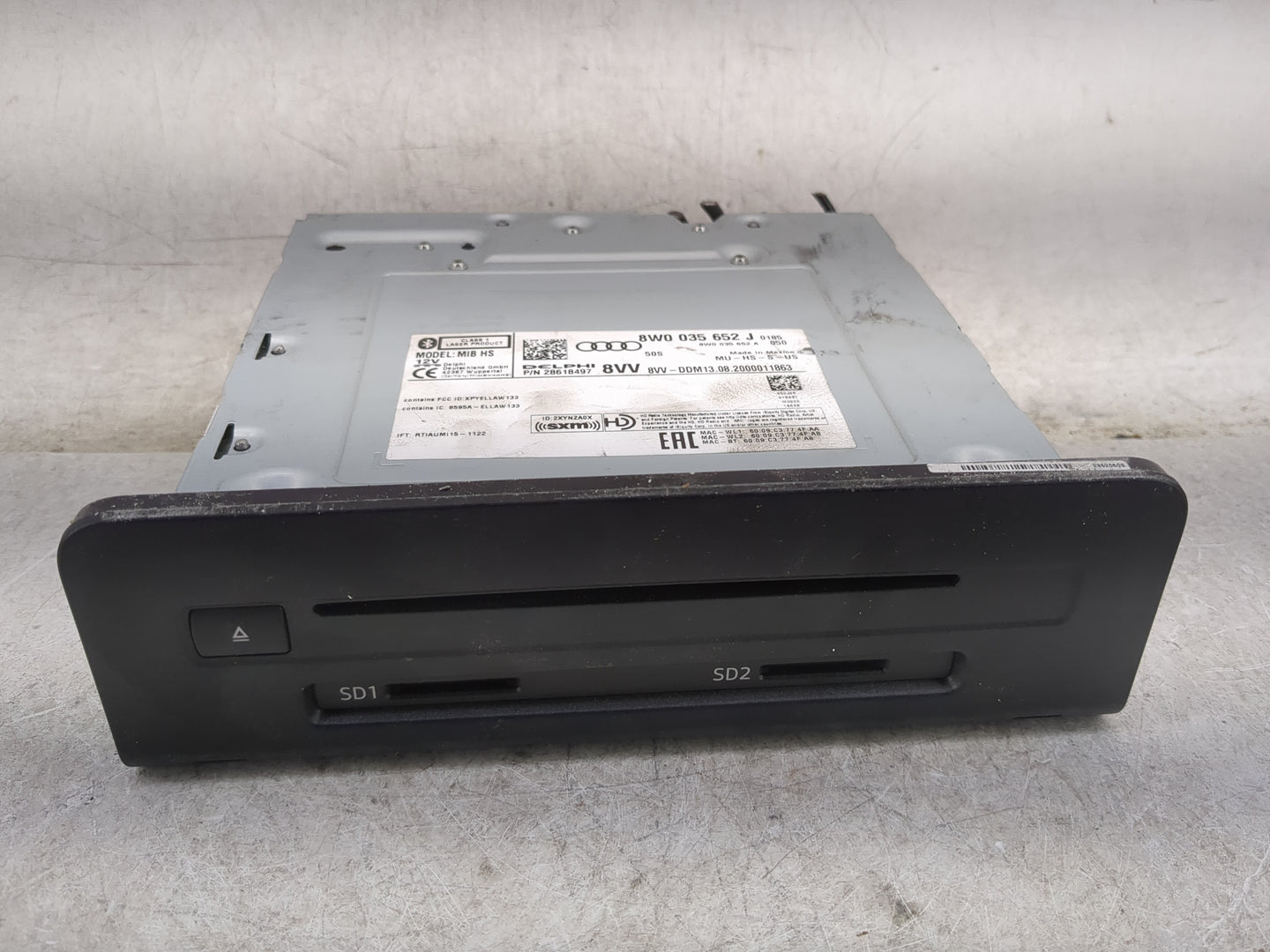 2018-2020 Audi Q5 Radio AM FM Cd Player Receiver Replacement P/N:8W0035652J 8W0035652A, 28618497 Fits Fits 2017 2018 2019 20