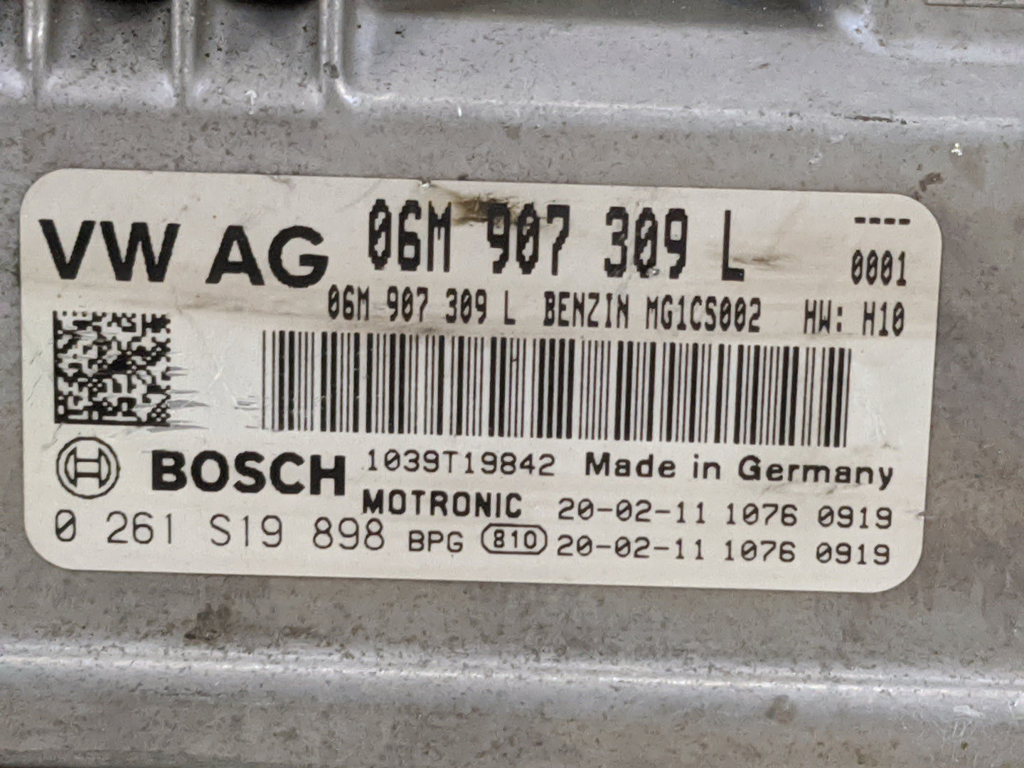 2019-2020 Audi Sq5 PCM Engine Control Computer ECU ECM PCU OEM P/N:06M907309L 0261S19898, 1039T19842 Fits Fits 2019 2020 OEM
