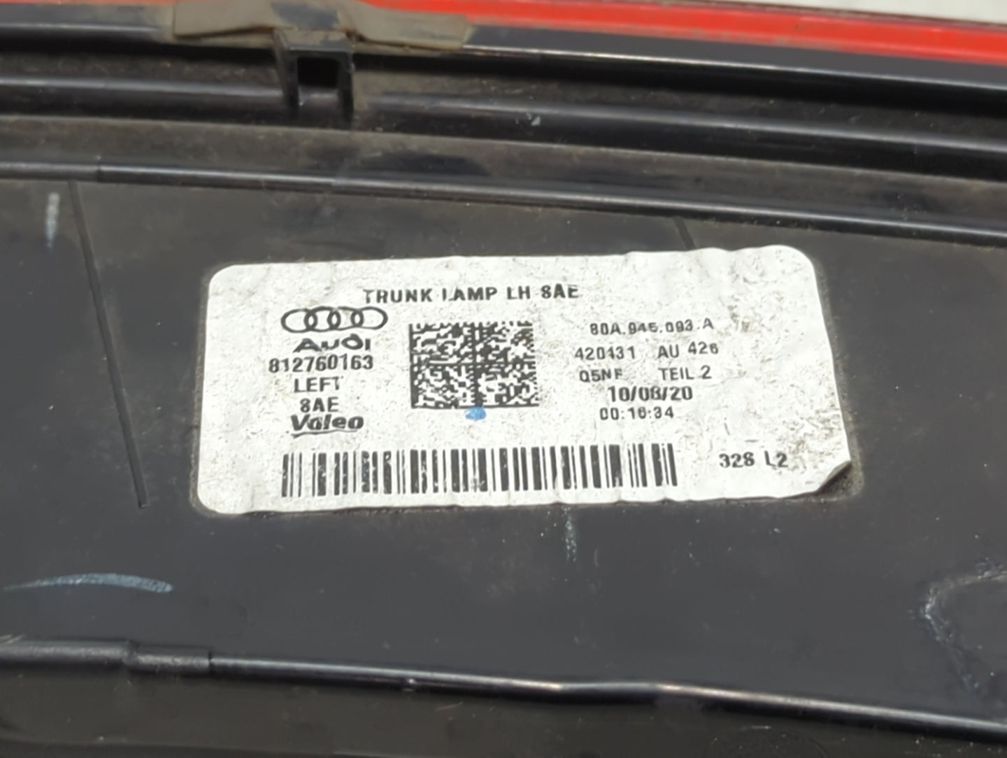 2018-2020 Audi Sq5 Driver Left Side Deck Lid Mounted Tail Light - Oemusedautoparts1.com