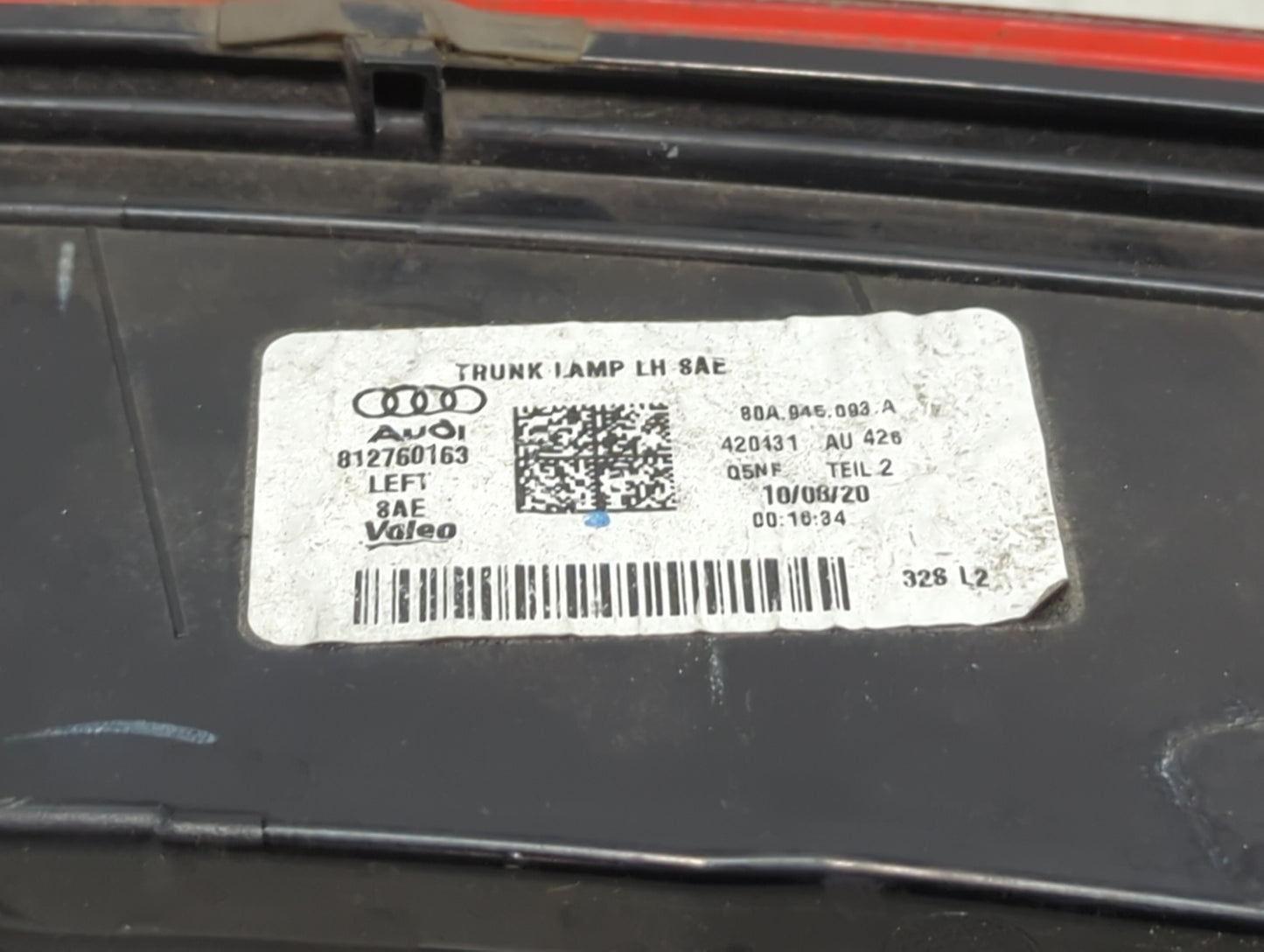 2018-2020 Audi Sq5 Driver Left Side Deck Lid Mounted Tail Light - Oemusedautoparts1.com
