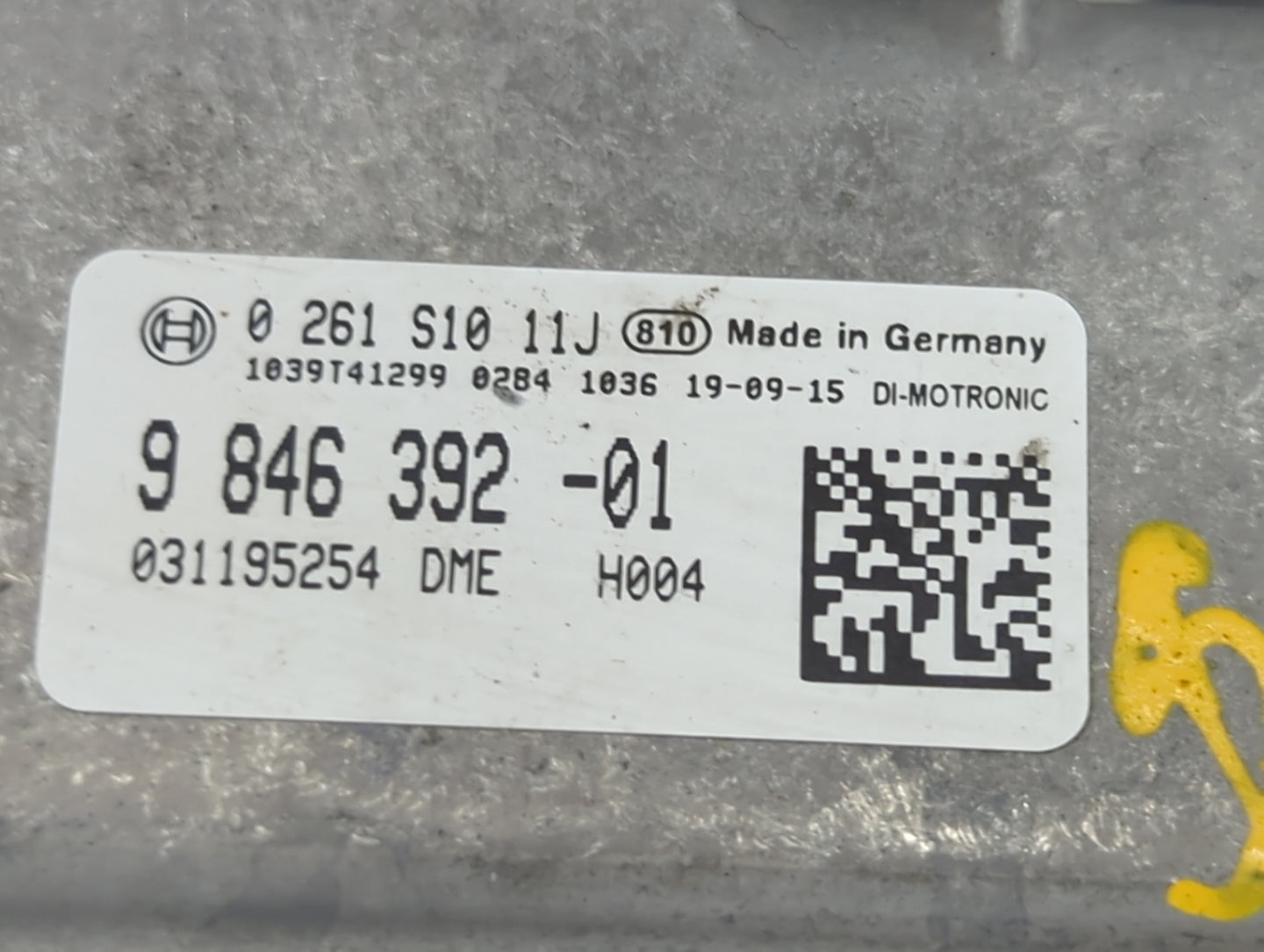 2019-2021 Bmw 330i PCM Engine Control Computer ECU ECM PCU OEM P/N:0261S1011J 9846392-01, 031195254 Fits Fits 2019 2020 2021
