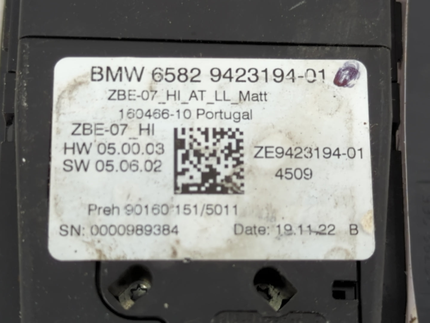 2020 Bmw 340i Radio AM FM Cd Player Receiver Replacement P/N:ZE9423194-01 9423194-01, 6582 Fits Fits 2019 2021 OEM Used Auto