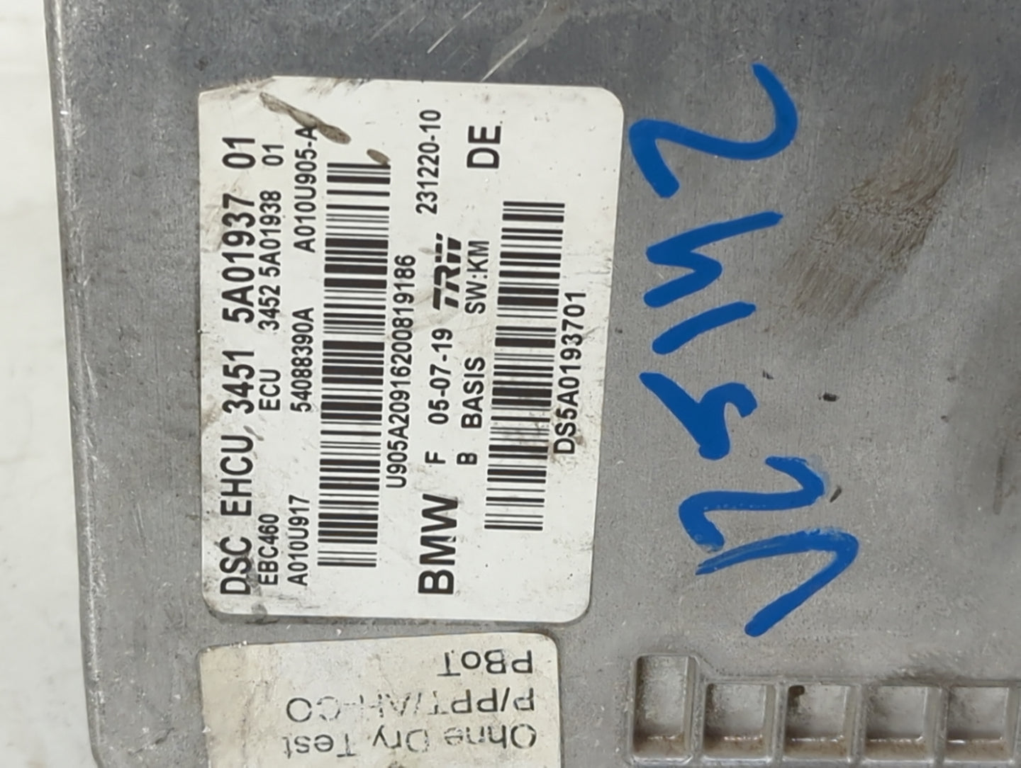 2018-2021 Bmw X3 ABS Pump Control Module Replacement P/N:5A01937 Fits Fits 2016 2017 2018 2019 2020 2021 OEM Used Auto Parts