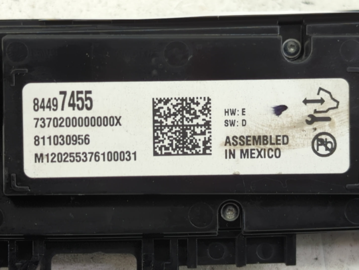 2018-2020 Buick Enclave Climate Control Module Temperature AC/Heater Replacement P/N:811030956 84497455 Fits Fits 2018 2019 