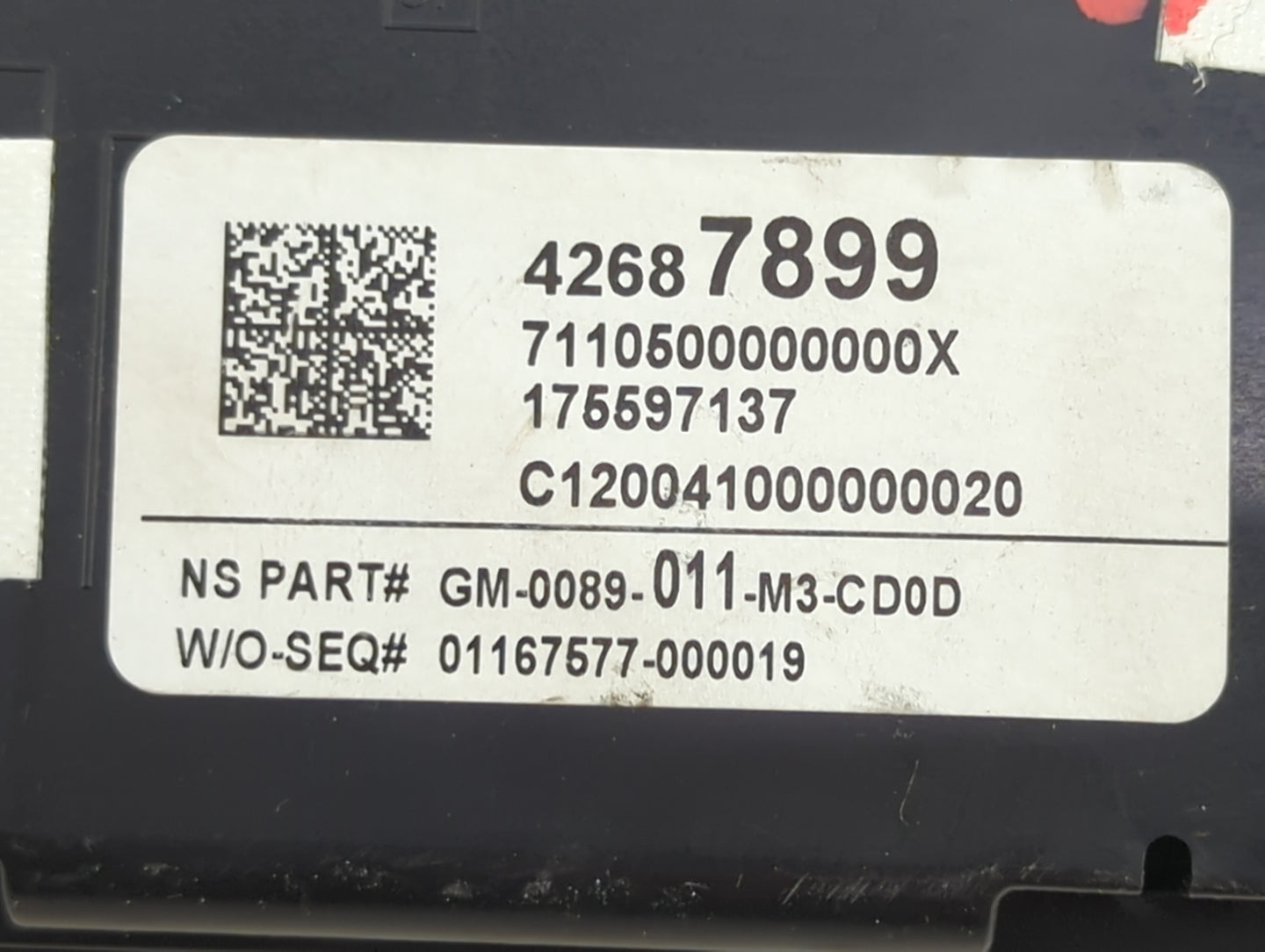 2019-2021 Buick Encore Instrument Cluster Speedometer Gauges P/N:42687899 GM-0089-011-M3-CD0D Fits Fits 2019 2020 2021 OEM U