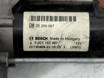 2014-2021 Buick Encore Car Starter Motor Solenoid OEM P/N:25 200 067 Fits Fits 2014 2015 2016 2017 2018 2019 2020 2021 OEM Used Auto Parts