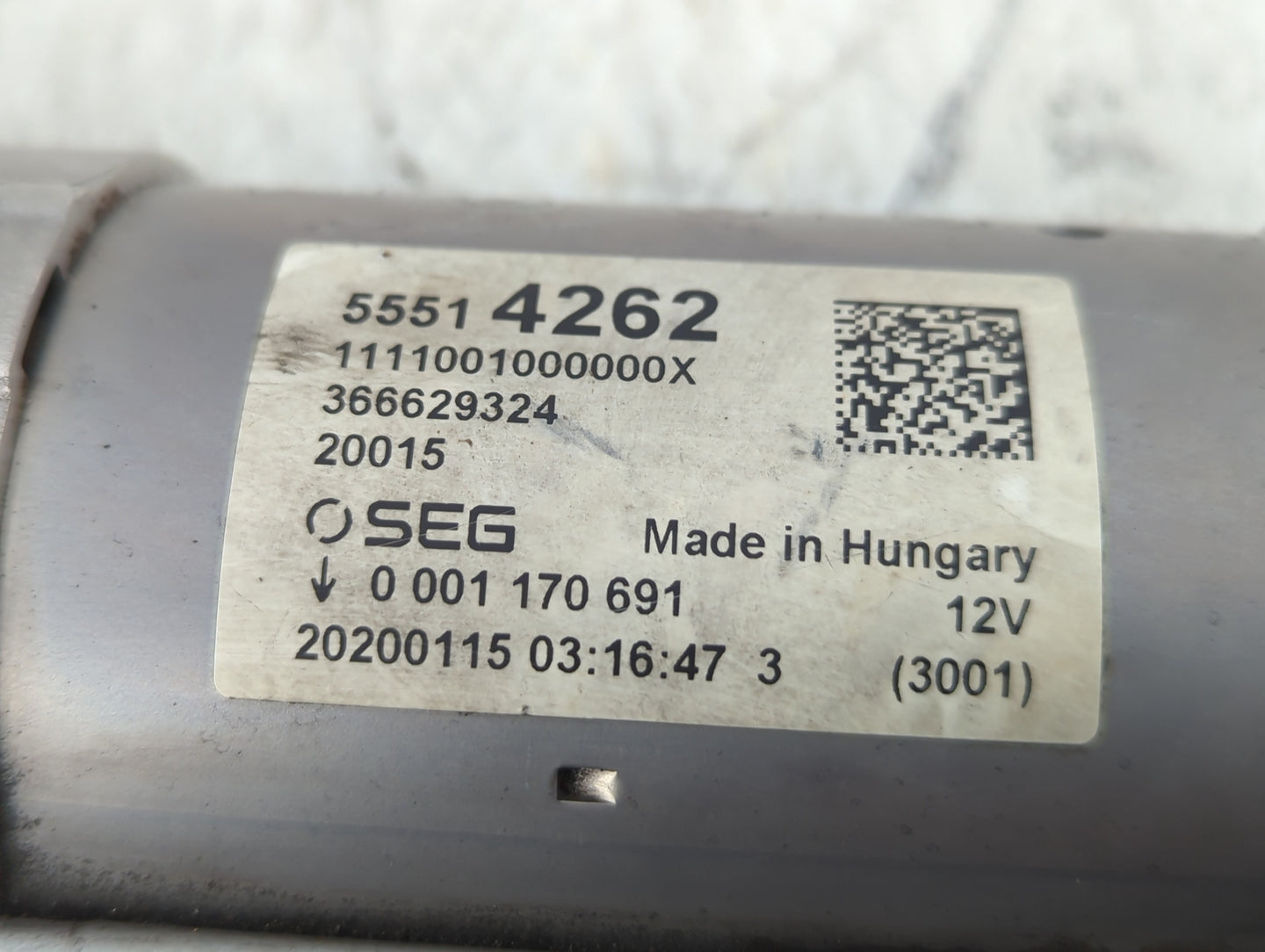 2020-2022 Buick Encore Car Starter Motor Solenoid OEM P/N:55514262 Fits Fits 2020 2021 2022 OEM Used Auto Parts - Oemusedaut