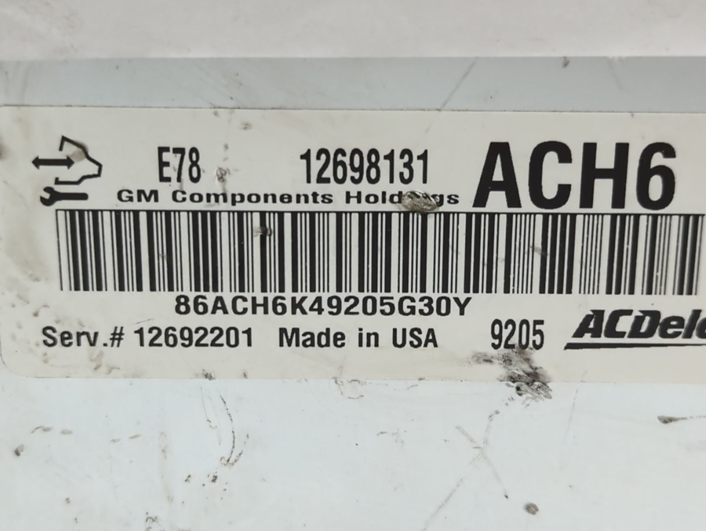 2017-2021 Buick Encore PCM Engine Control Computer ECU ECM PCU OEM P/N:12698131 Fits Fits 2017 2018 2019 2020 2021 OEM Used 