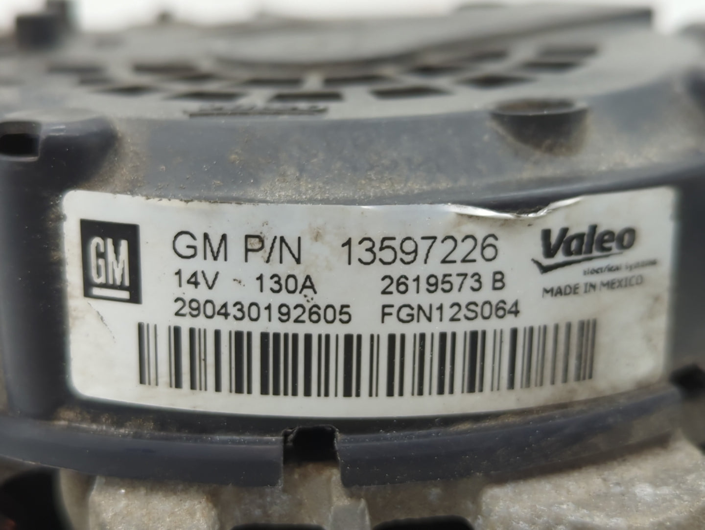 2013-2021 Buick Encore Alternator Replacement Generator Charging Assembly Engine OEM P/N:13597226 Fits OEM Used Auto Parts -