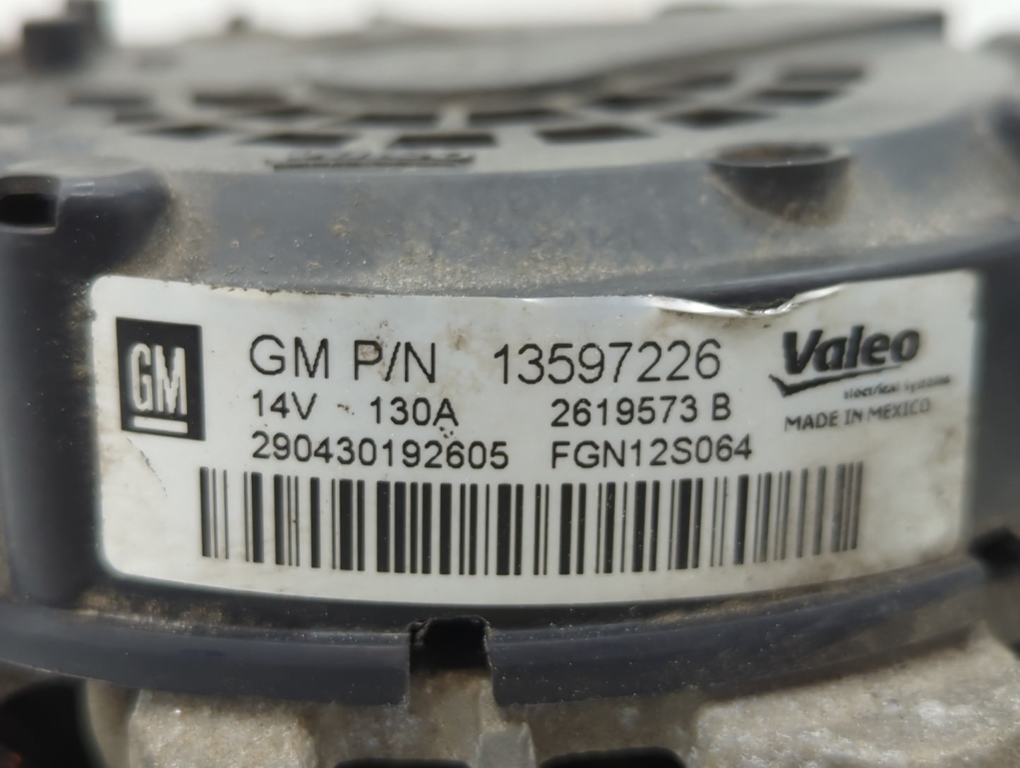 2013-2021 Buick Encore Alternator Replacement Generator Charging Assembly Engine OEM P/N:13597226 Fits OEM Used Auto Parts -