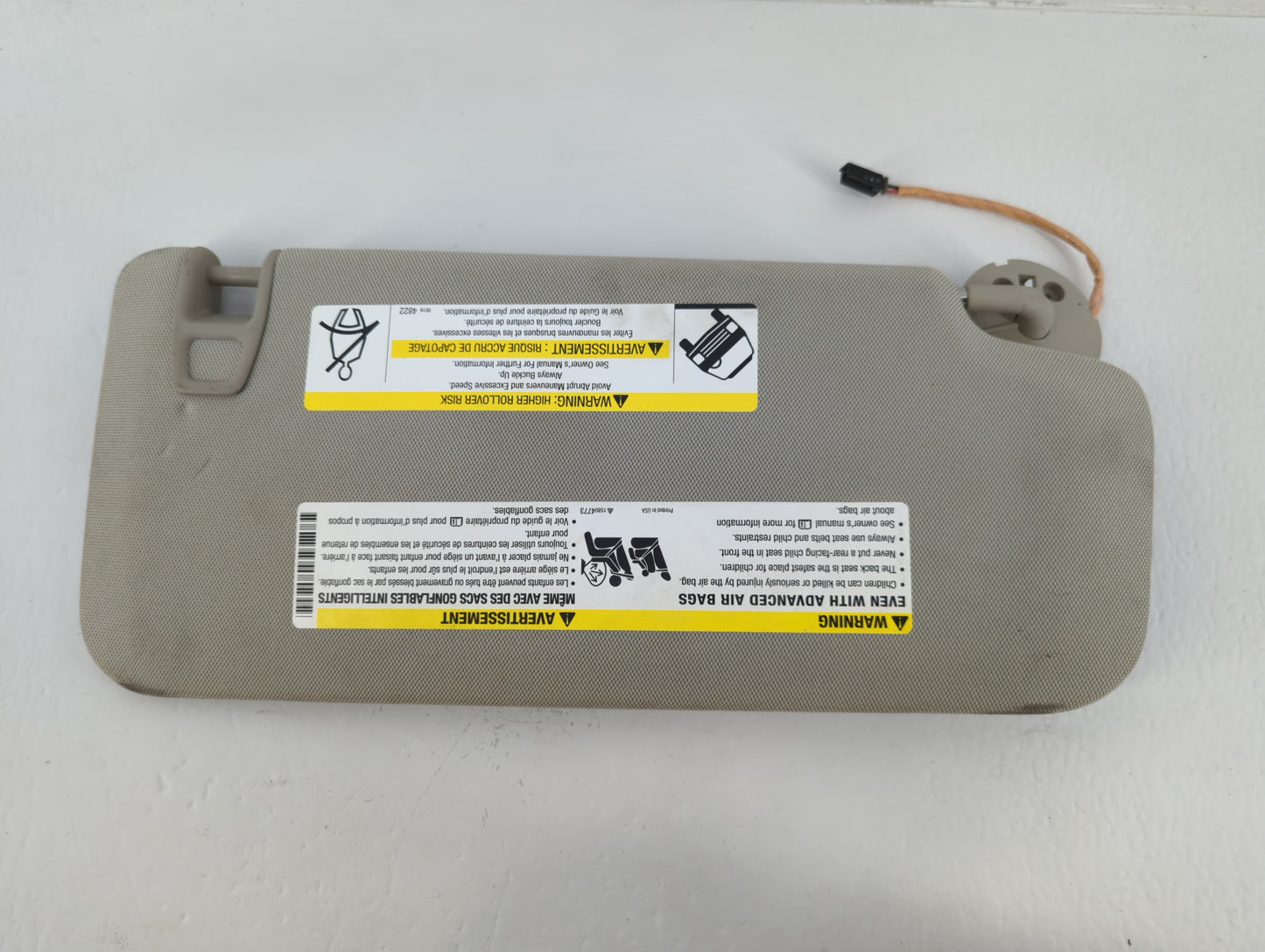2020 Buick Encore Sun Visor Shade Replacement Driver Left Mirror Fits OEM Used Auto Parts - Oemusedautoparts1.com