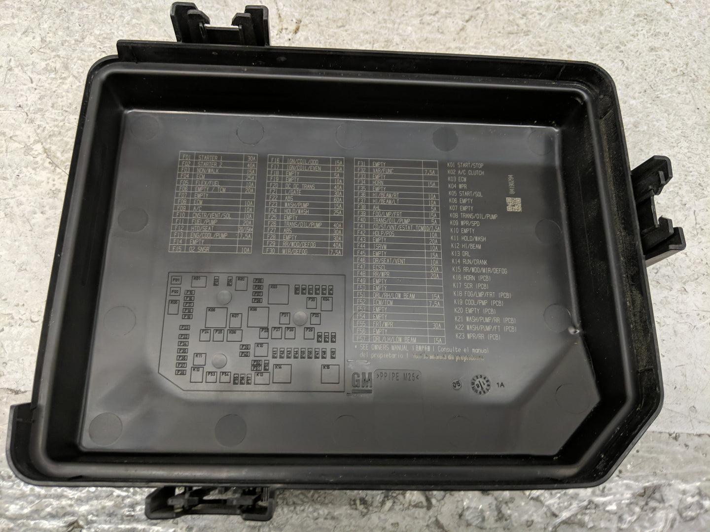 2016-2020 Buick Envision Fusebox Fuse Box Panel Relay Module P/N:84423753 Fits Fits 2016 2017 2018 2019 2020 OEM Used Auto P