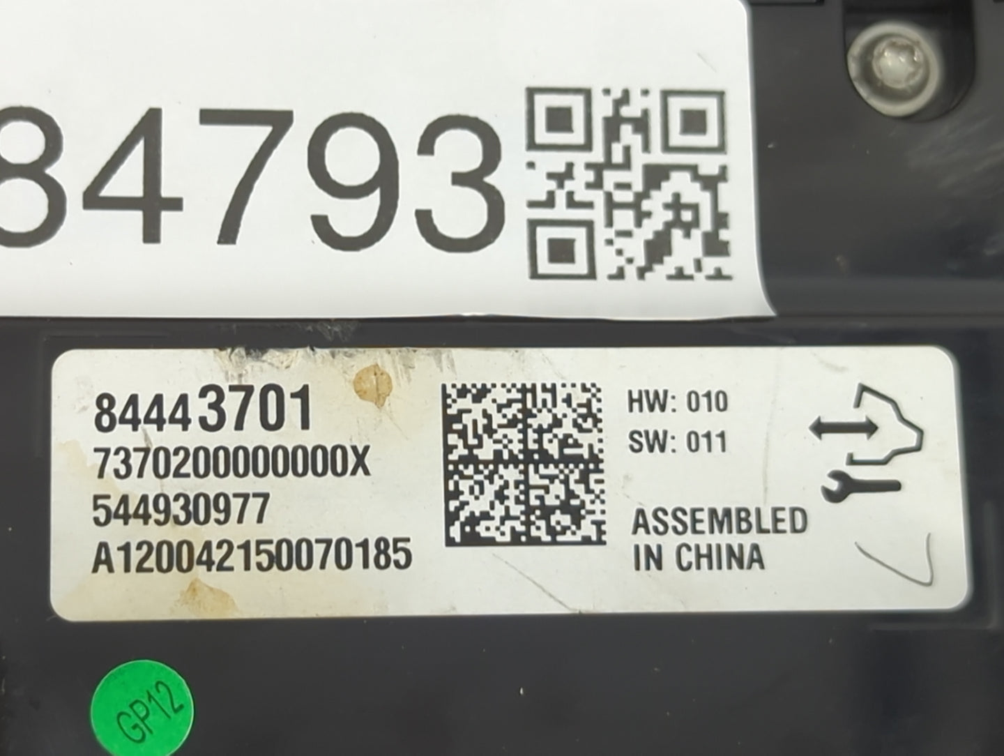 2016-2020 Buick Envision Climate Control Module Temperature AC/Heater Replacement P/N:84443701 7370200000000X Fits OEM Used 