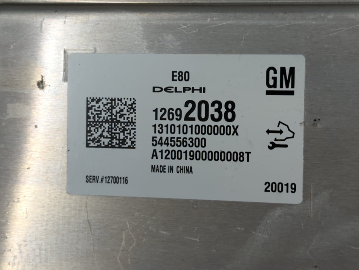 2020 Buick Envision PCM Engine Control Computer ECU ECM PCU OEM P/N:12692038 Fits Fits 2017 2018 2019 2021 2022 OEM Used Aut