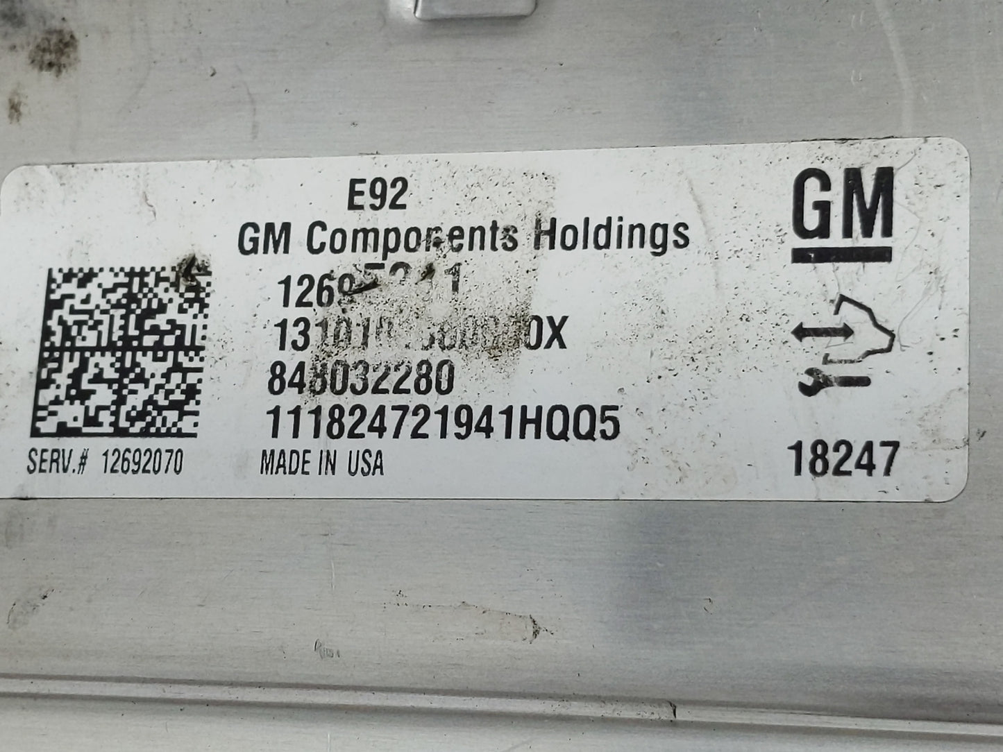 2020 Buick Regal PCM Engine Control Computer ECU ECM PCU OEM P/N:12695341 Fits Fits 2017 2018 2019 2021 2022 OEM Used Auto P