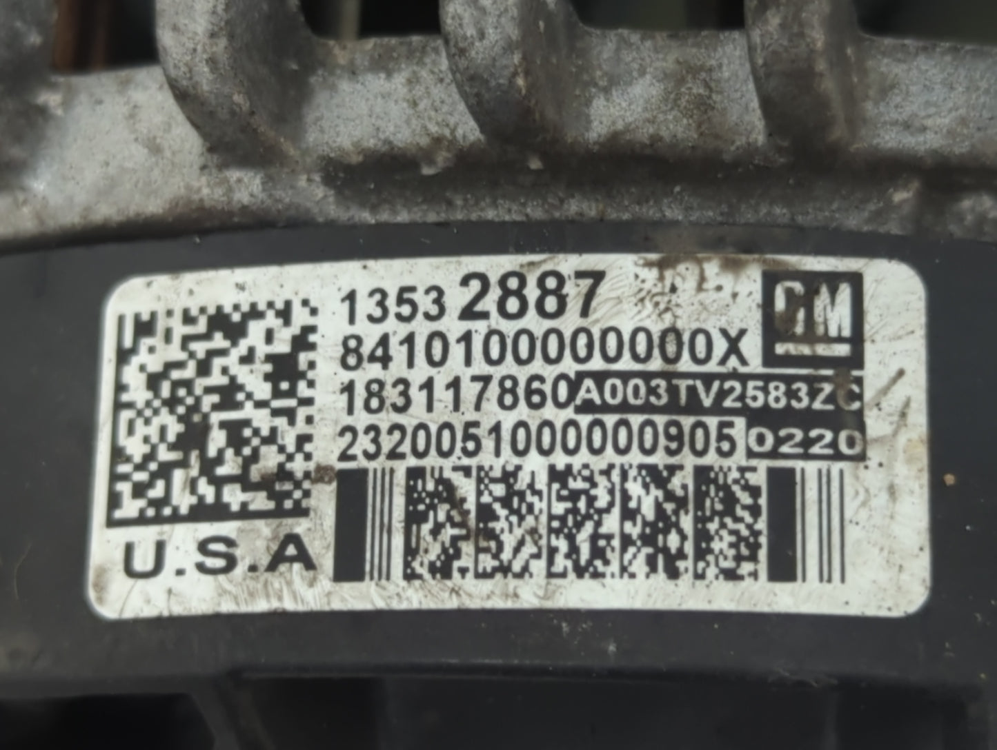 2020 Cadillac Ct5 Alternator Replacement Generator Charging Assembly Engine OEM P/N:13532887 Fits Fits 2019 2021 OEM Used Au