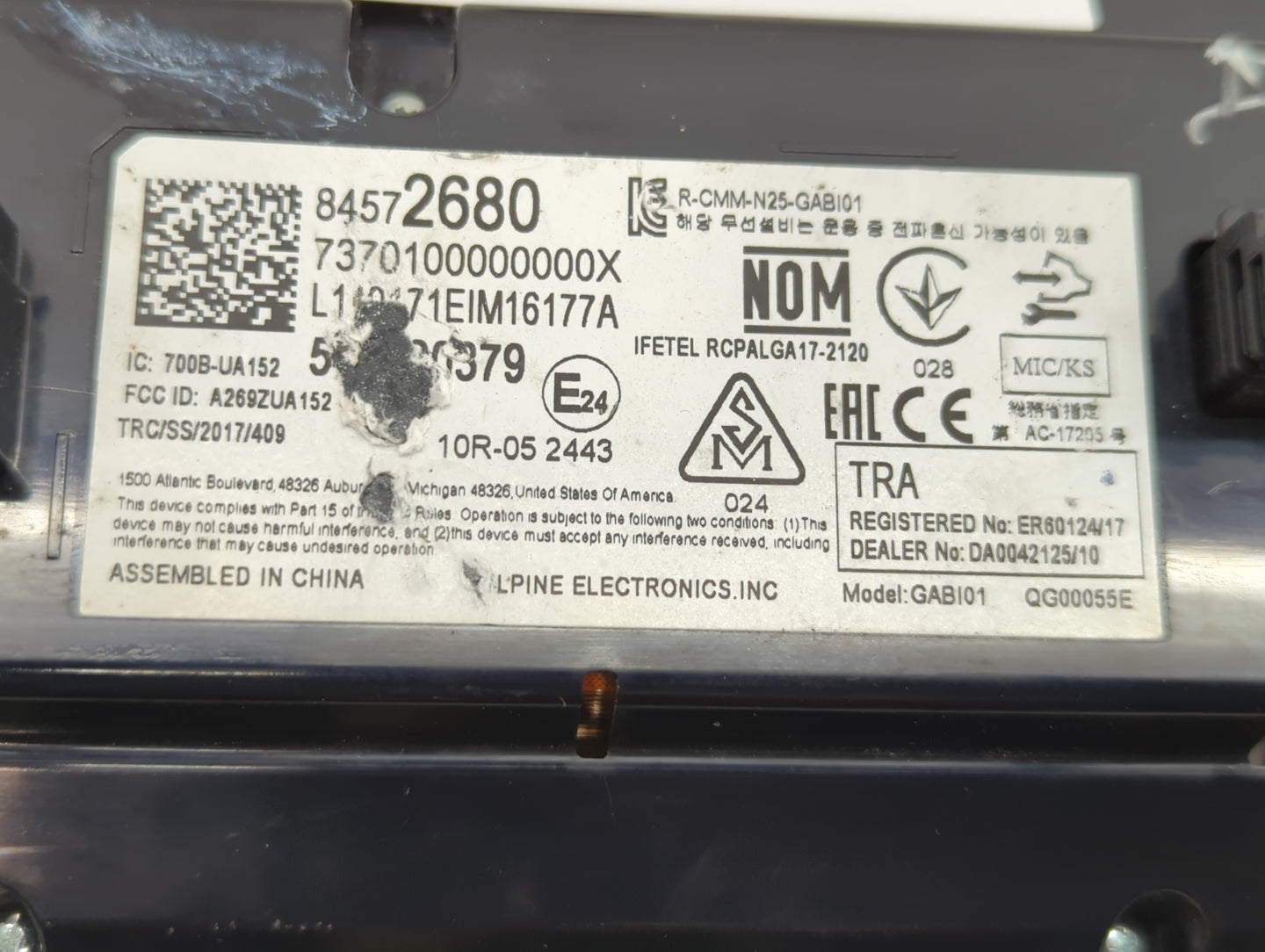 2020 Cadillac Xt4 Radio AM FM Cd Player Receiver Replacement P/N:84572680 Fits Fits 2021 2022 OEM Used Auto Parts - Oemuseda