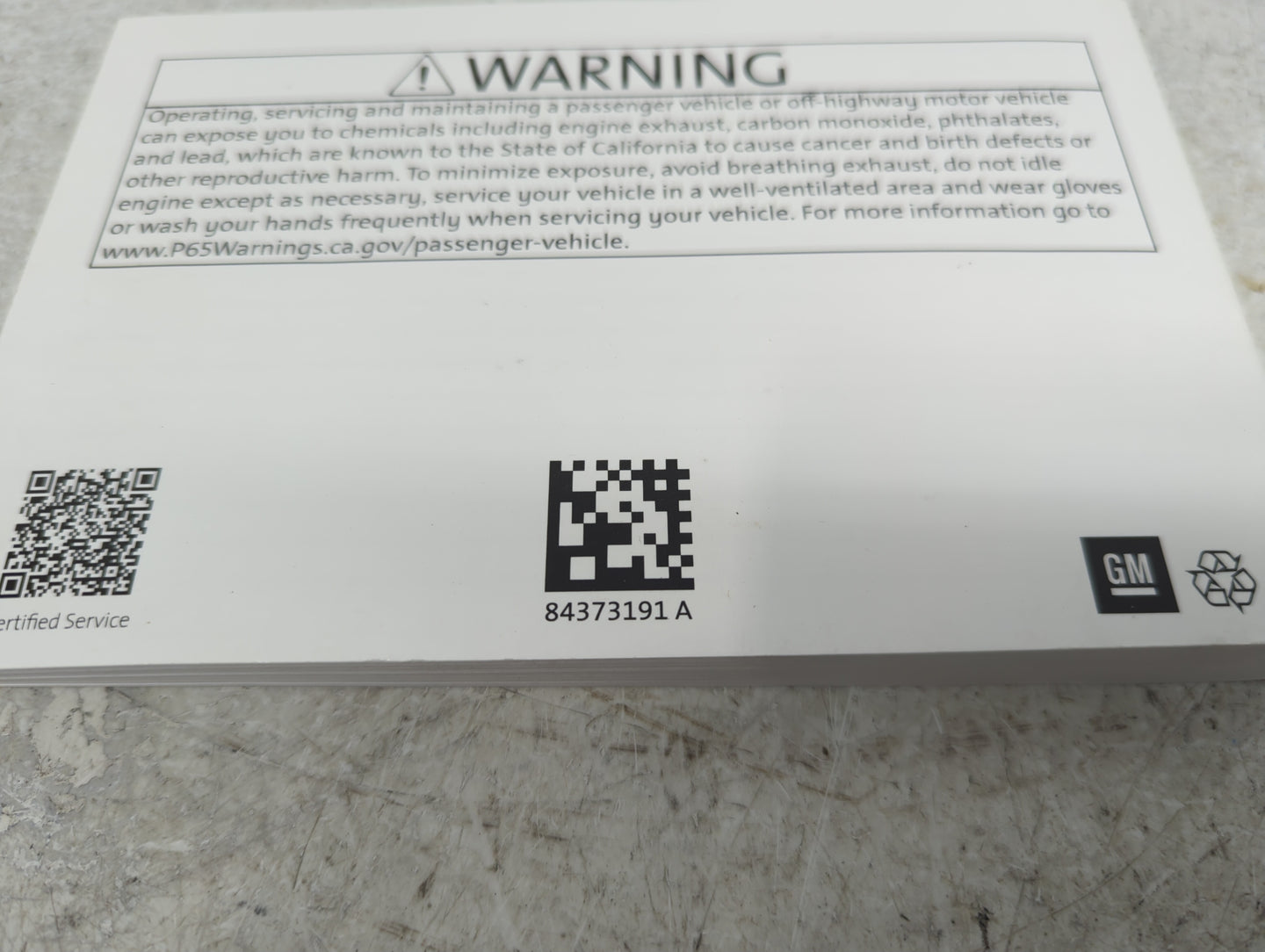 2020 Chevrolet Blazer Owners Manual Book Guide P/N:84373191A OEM Used Auto Parts - Oemusedautoparts1.com