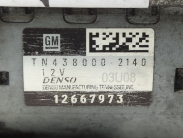 2020-2022 Chevrolet Blazer Car Starter Motor Solenoid OEM P/N:TN438000-2140 Fits Fits 2019 2020 2021 2022 OEM Used Auto Parts