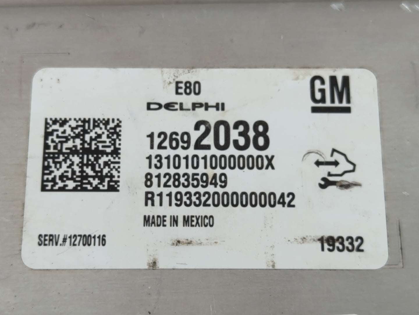 2017-2022 Chevrolet Colorado PCM Engine Control Computer ECU ECM PCU OEM P/N:12692038 Fits Fits 2017 2018 2019 2020 2021 202