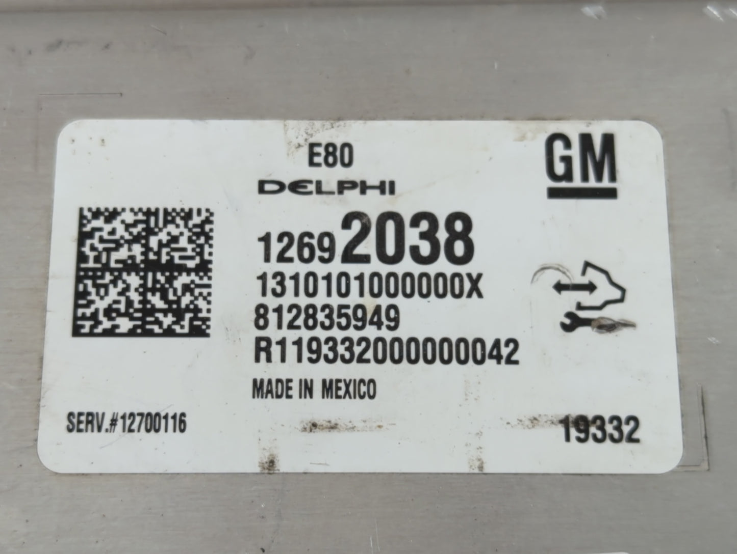 2017-2022 Chevrolet Colorado PCM Engine Control Computer ECU ECM PCU OEM P/N:12692038 Fits Fits 2017 2018 2019 2020 2021 202