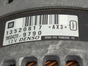 2015-2022 Chevrolet Colorado Alternator Replacement Generator Charging Assembly Engine OEM P/N:13520817 Fits OEM Used Auto Parts
